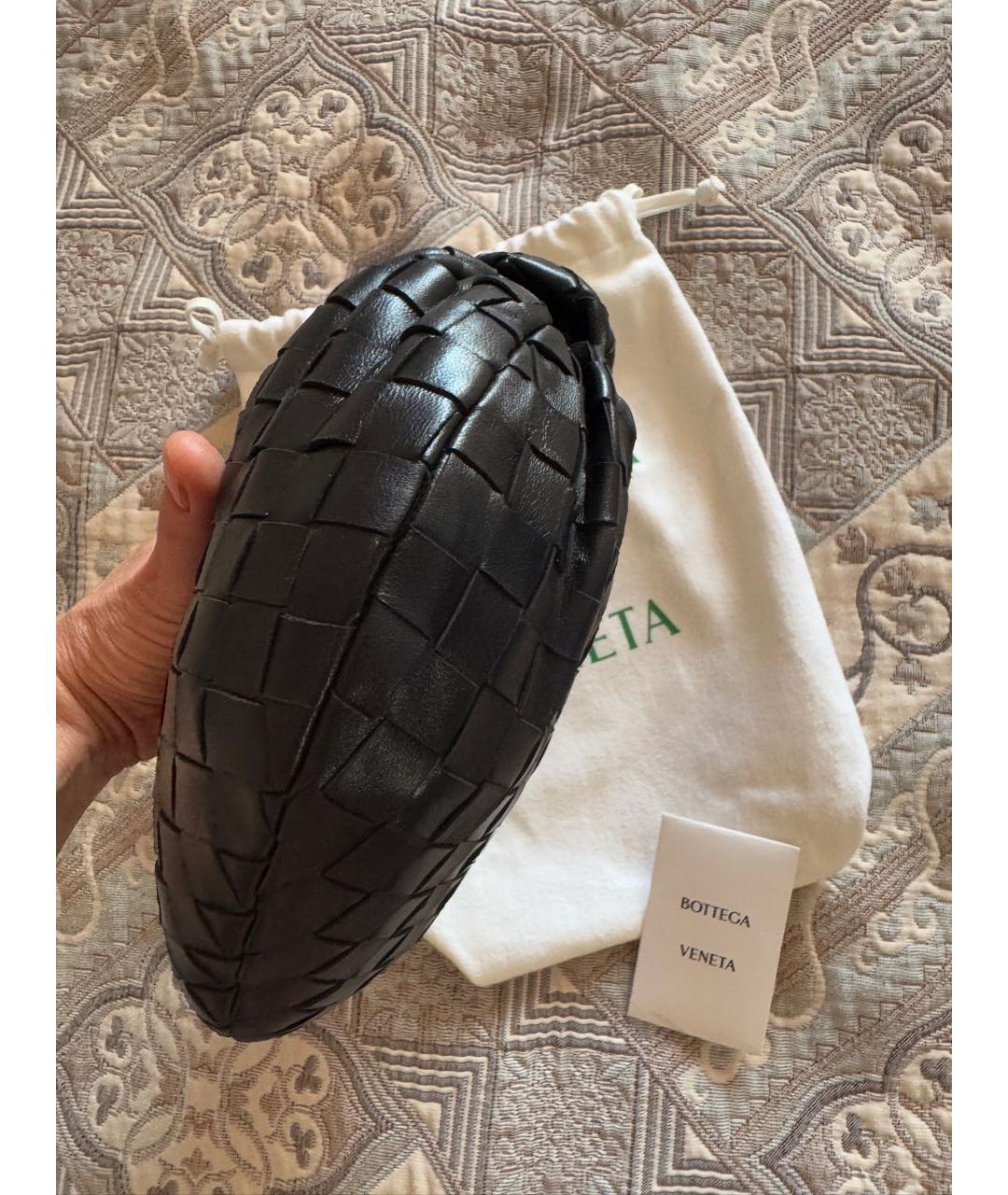 BOTTEGA VENETA Черная кожаная сумка с короткими ручками, фото 5