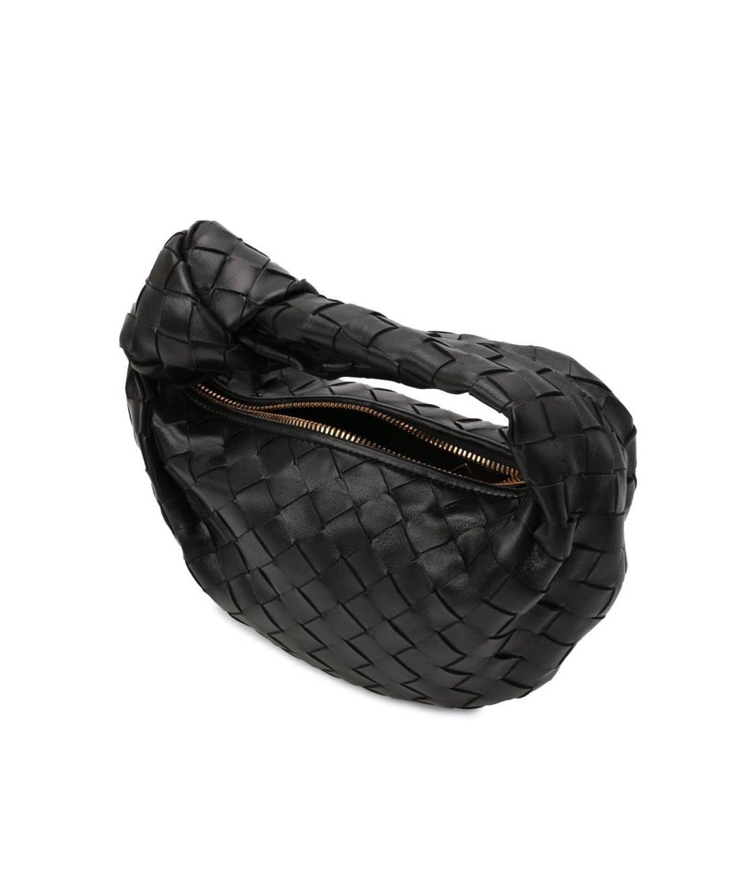 BOTTEGA VENETA Черная кожаная сумка с короткими ручками, фото 2
