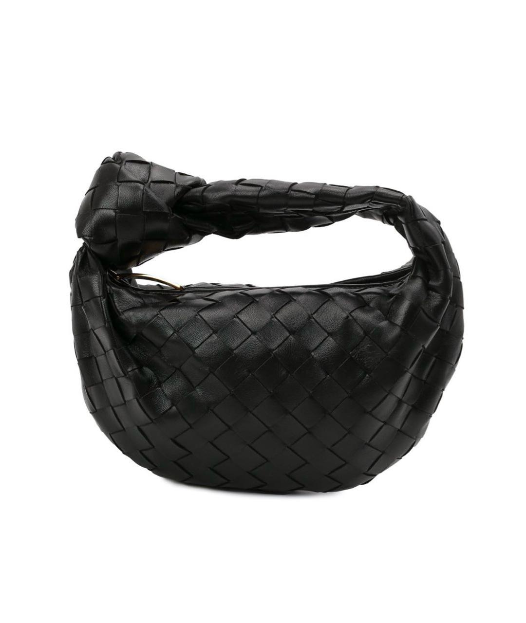 BOTTEGA VENETA Черная кожаная сумка с короткими ручками, фото 8