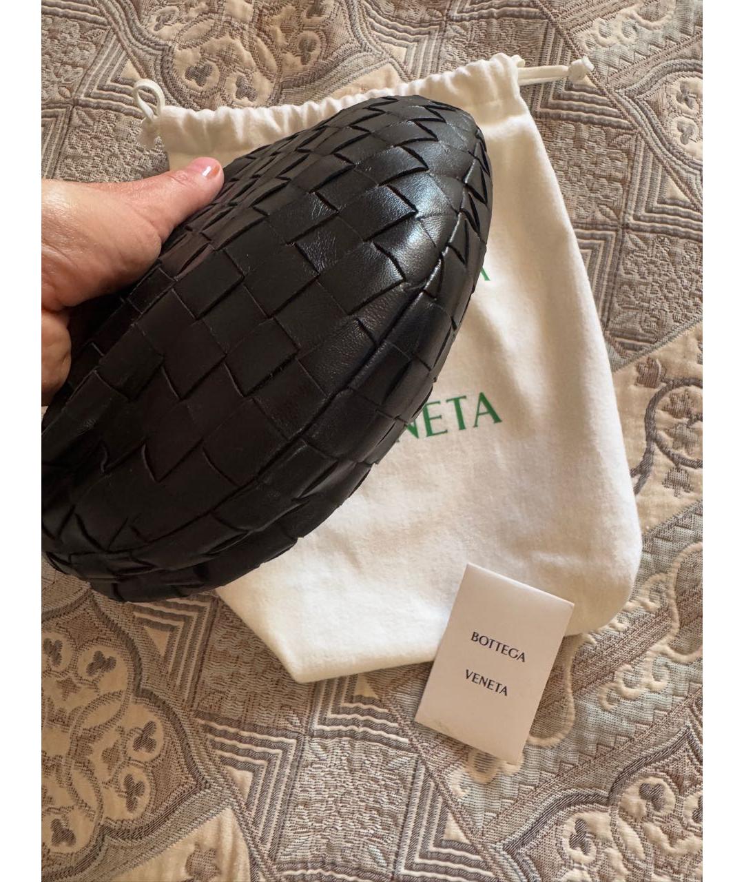 BOTTEGA VENETA Черная кожаная сумка с короткими ручками, фото 6