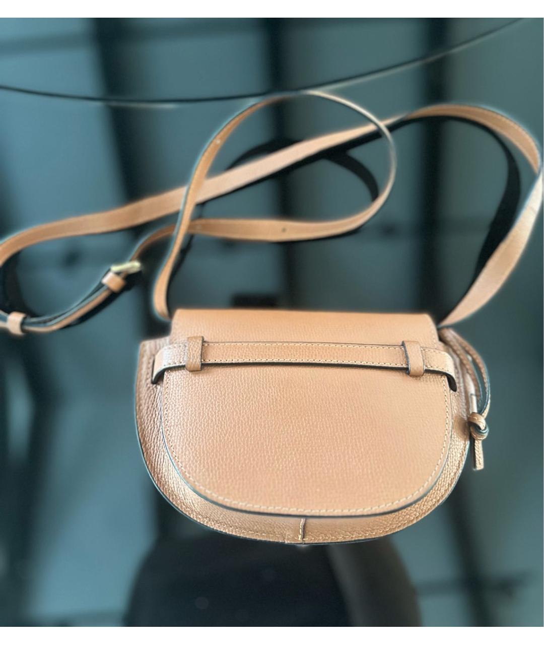 LOEWE Коричневая кожаная сумка через плечо, фото 3