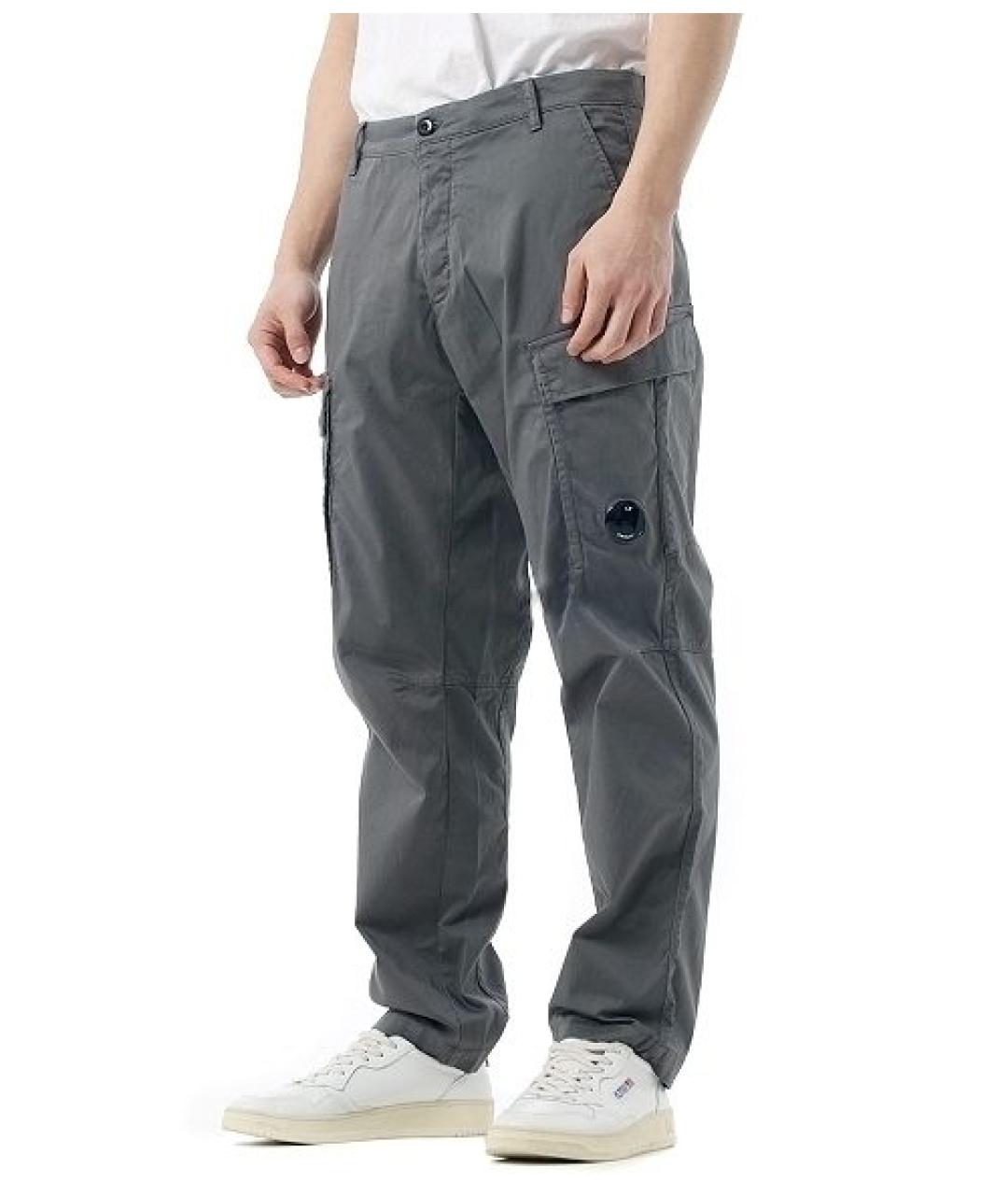 CP COMPANY Серые хлопковые повседневные брюки, фото 7