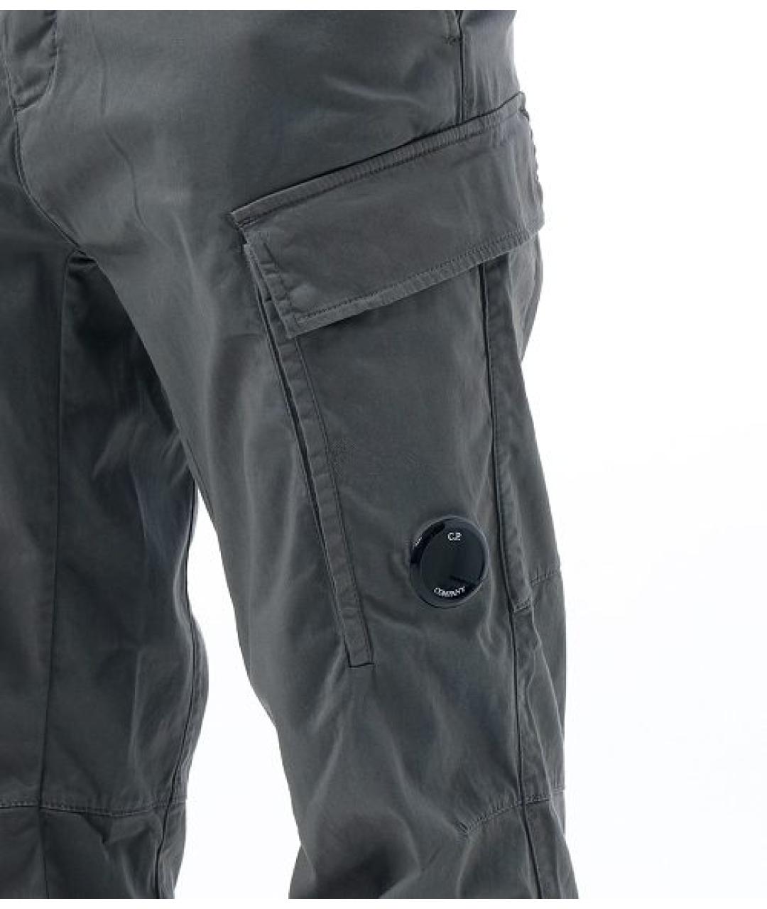 CP COMPANY Серые хлопковые повседневные брюки, фото 9