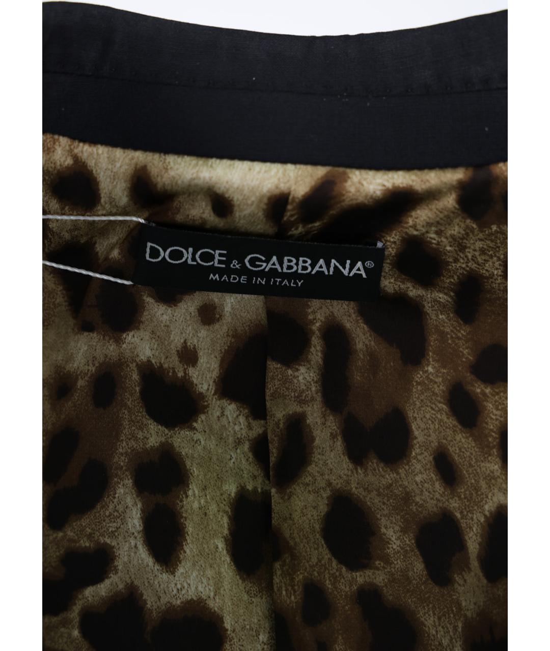 DOLCE&GABBANA Черный шерстяной жакет/пиджак, фото 4