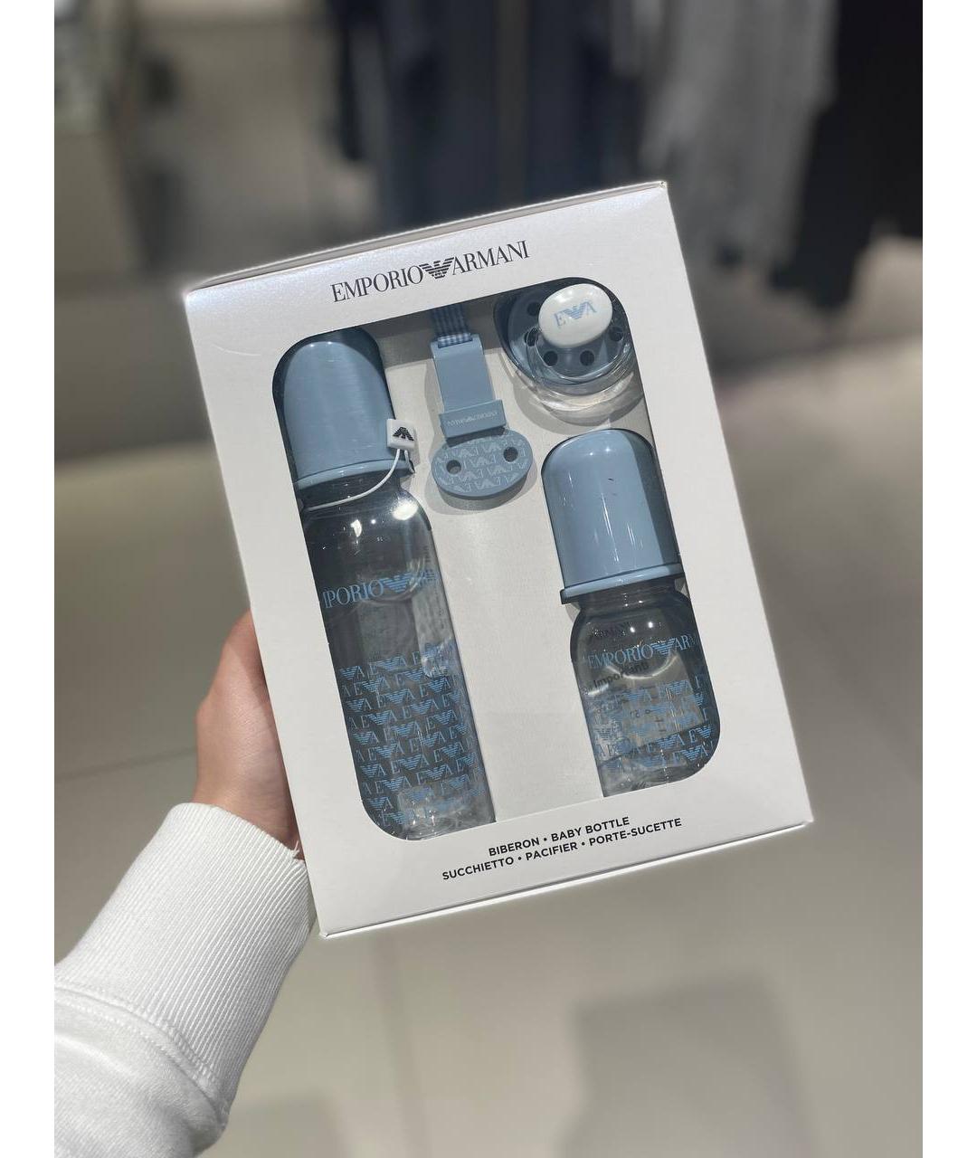 EMPORIO ARMANI Голубая пластиковая бутылочки и пустышки, фото 4