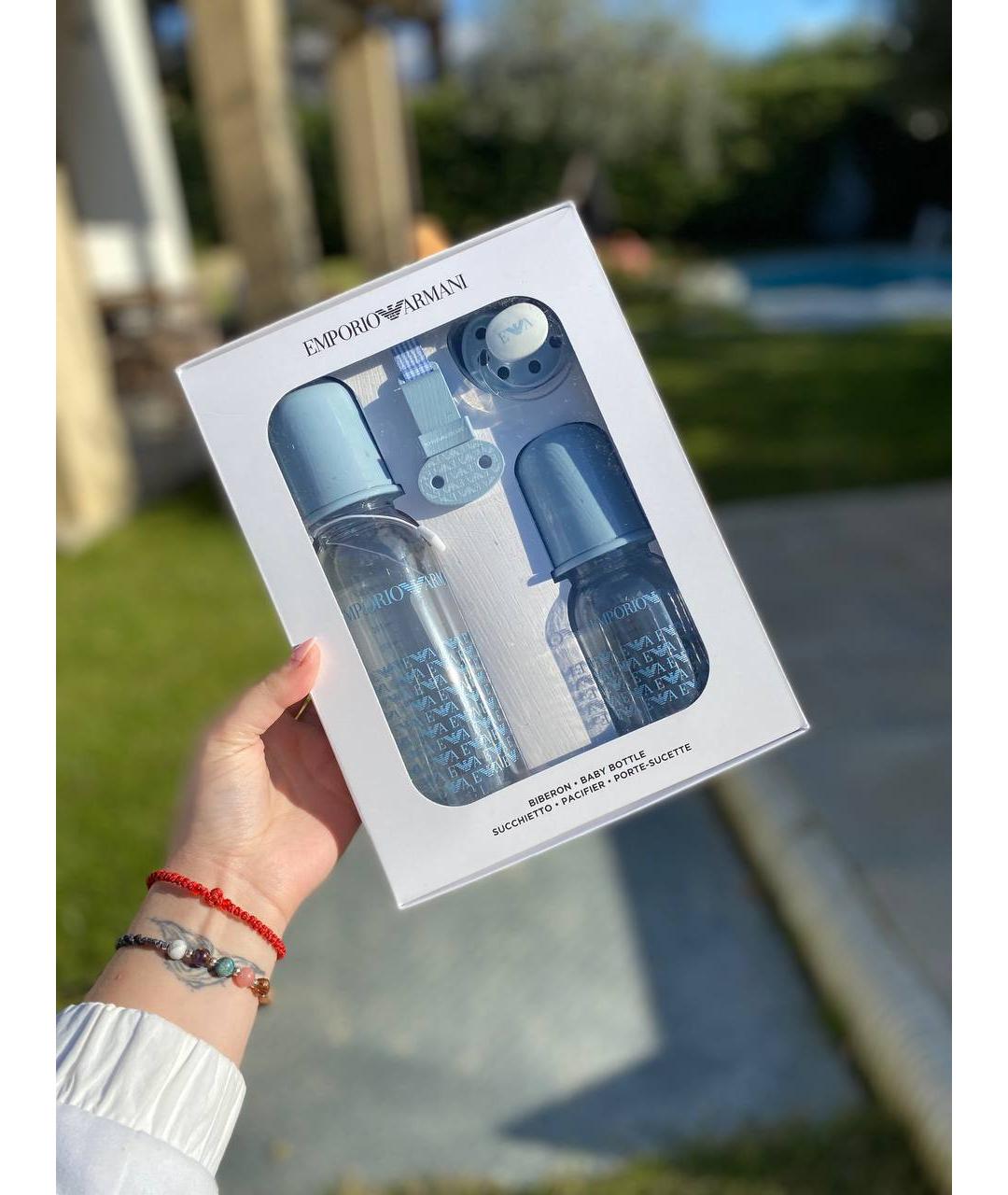 EMPORIO ARMANI Голубая пластиковая бутылочки и пустышки, фото 2