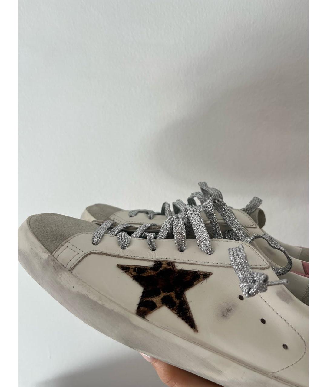 GOLDEN GOOSE DELUXE BRAND Белые кожаные кеды, фото 5