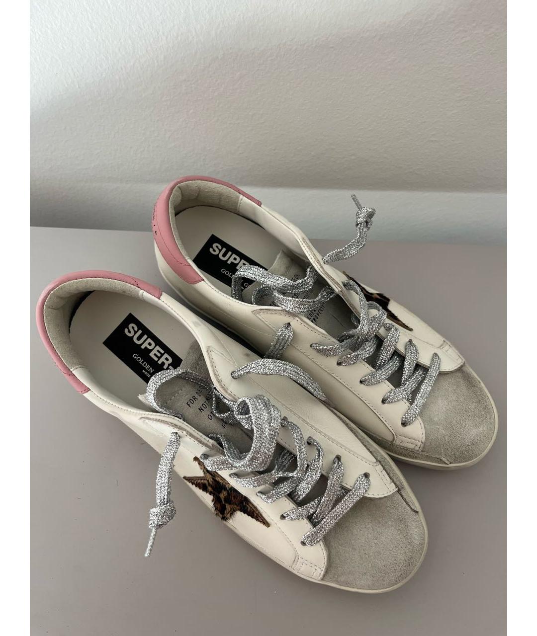 GOLDEN GOOSE DELUXE BRAND Белые кожаные кеды, фото 2