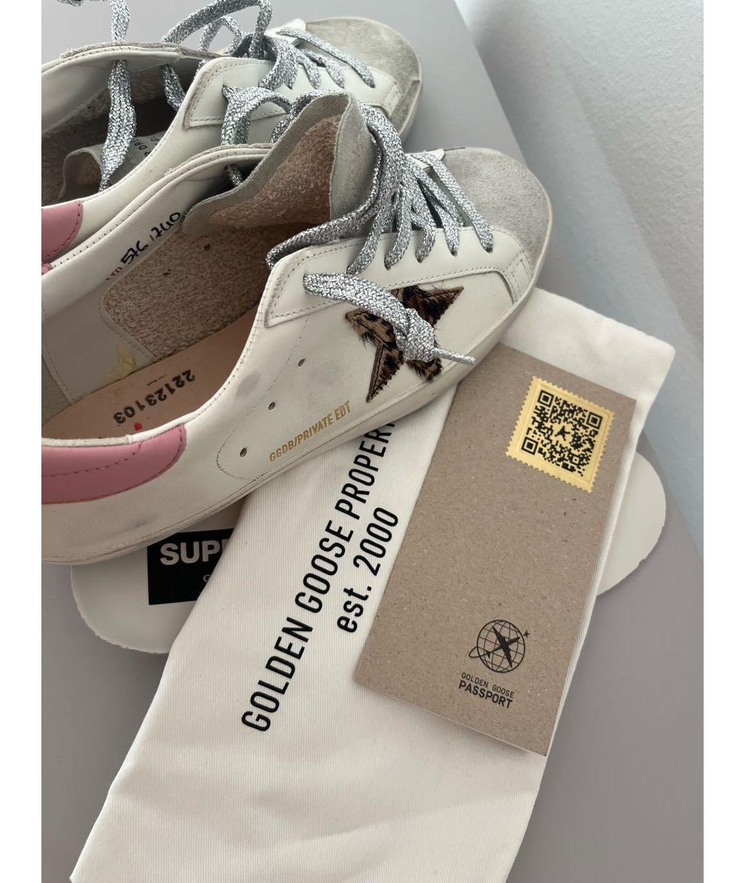 GOLDEN GOOSE DELUXE BRAND Белые кожаные кеды, фото 7