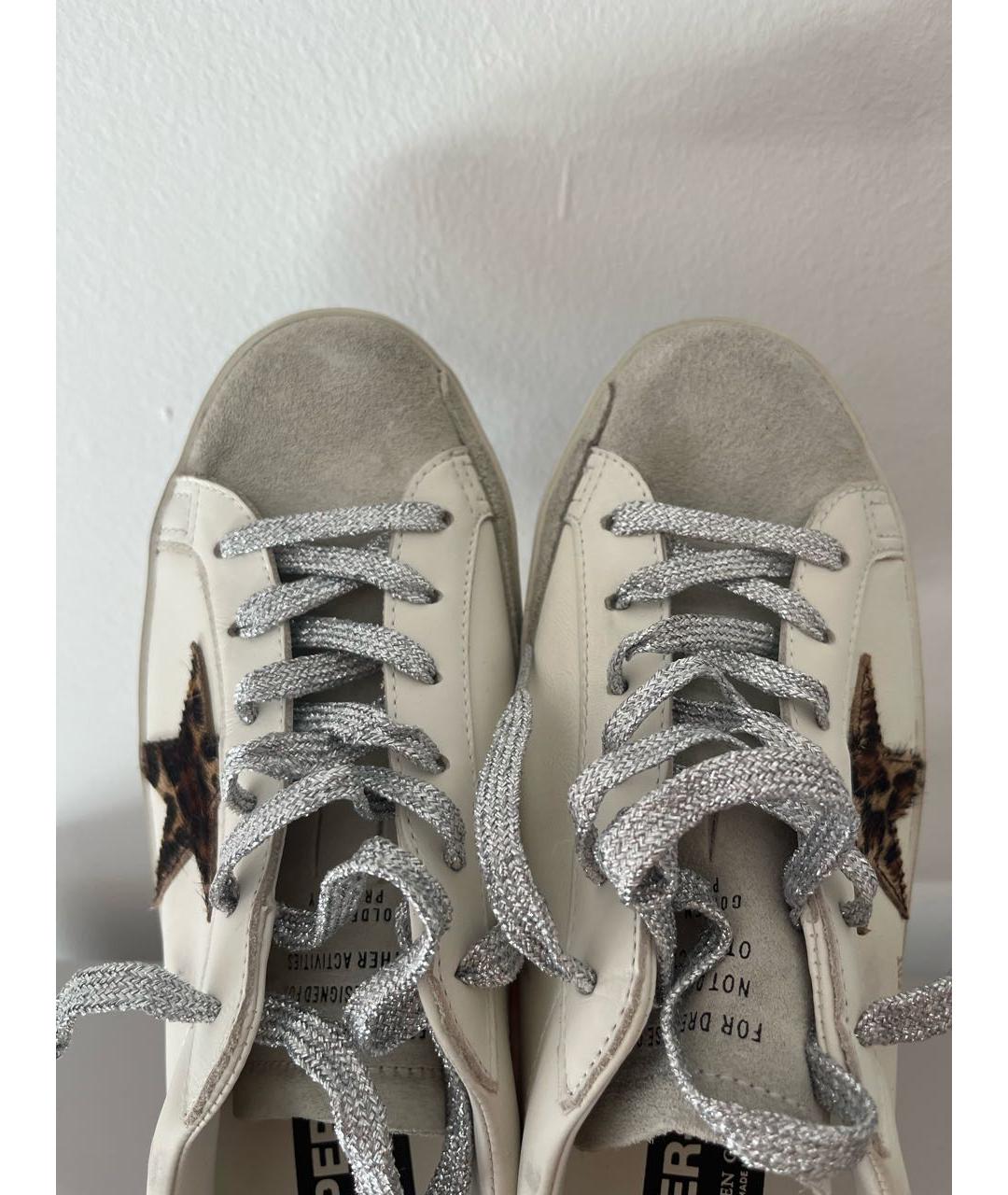GOLDEN GOOSE DELUXE BRAND Белые кожаные кеды, фото 3