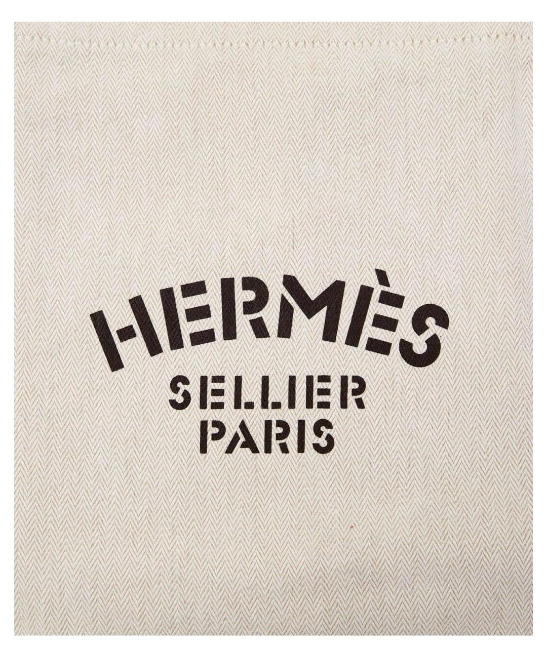 HERMES Бежевая кожаная сумка тоут, фото 2