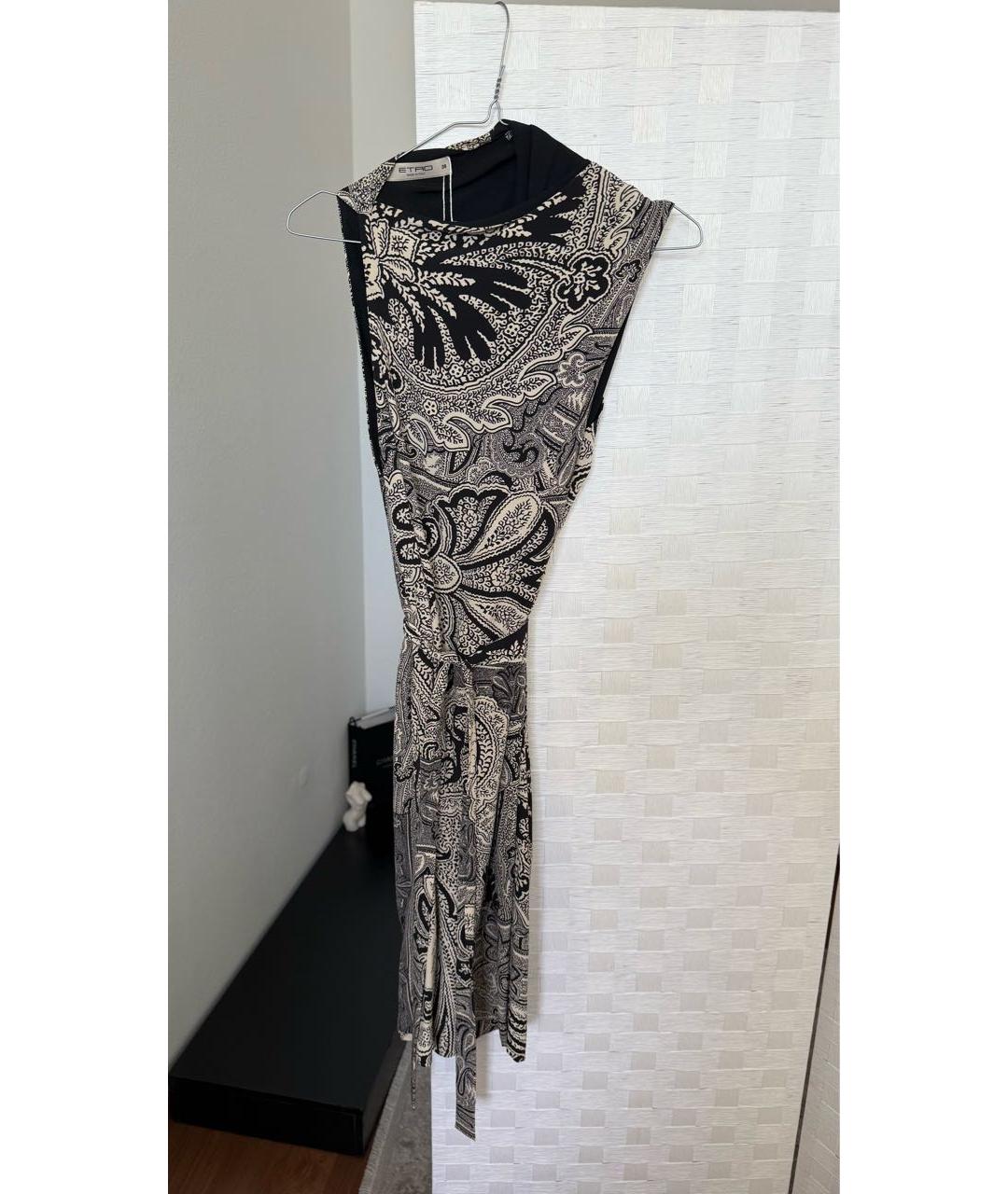 ETRO Коричневое шелковое повседневное платье, фото 6