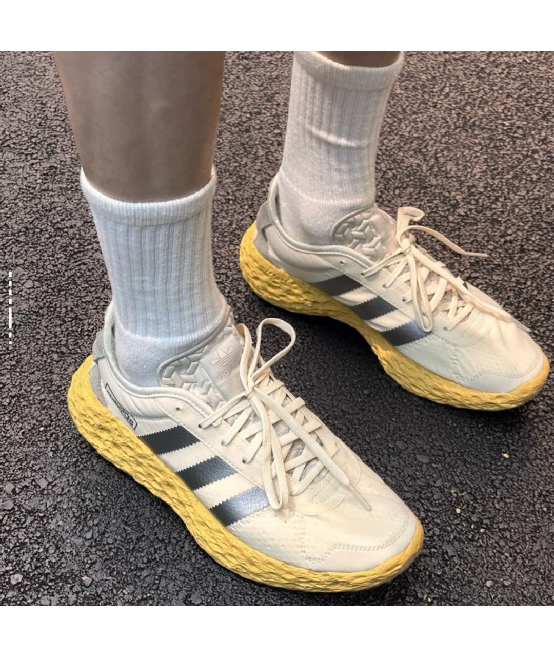 ADIDAS Бежевые текстильные низкие кроссовки / кеды, фото 7
