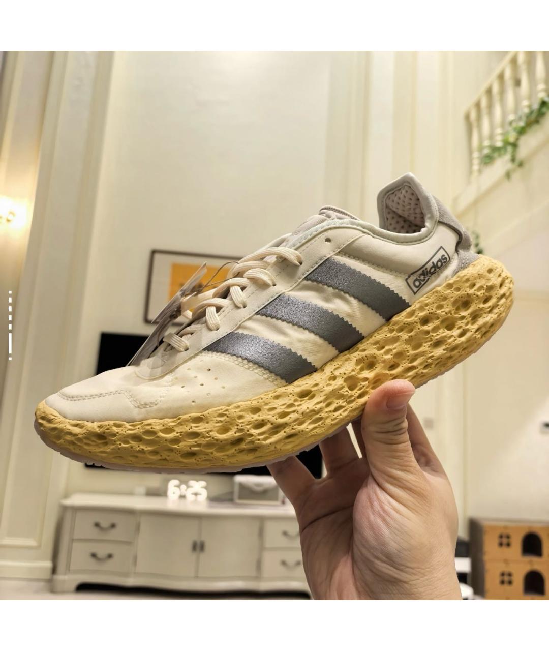 ADIDAS Бежевые текстильные низкие кроссовки / кеды, фото 5