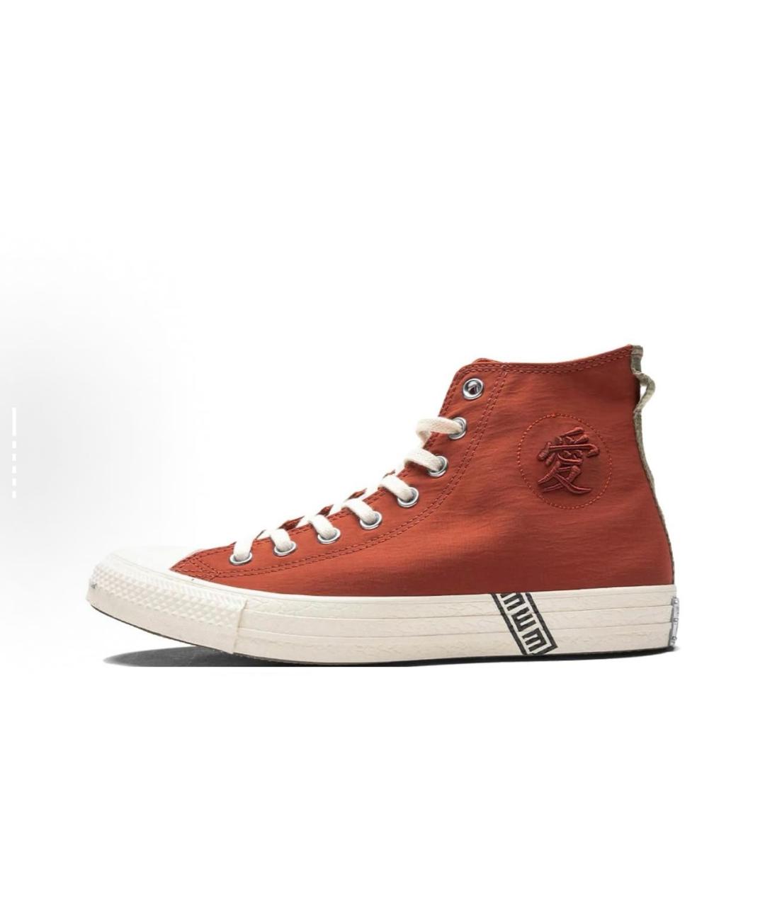 CONVERSE Бордовые текстильные высокие кроссовки / кеды, фото 9