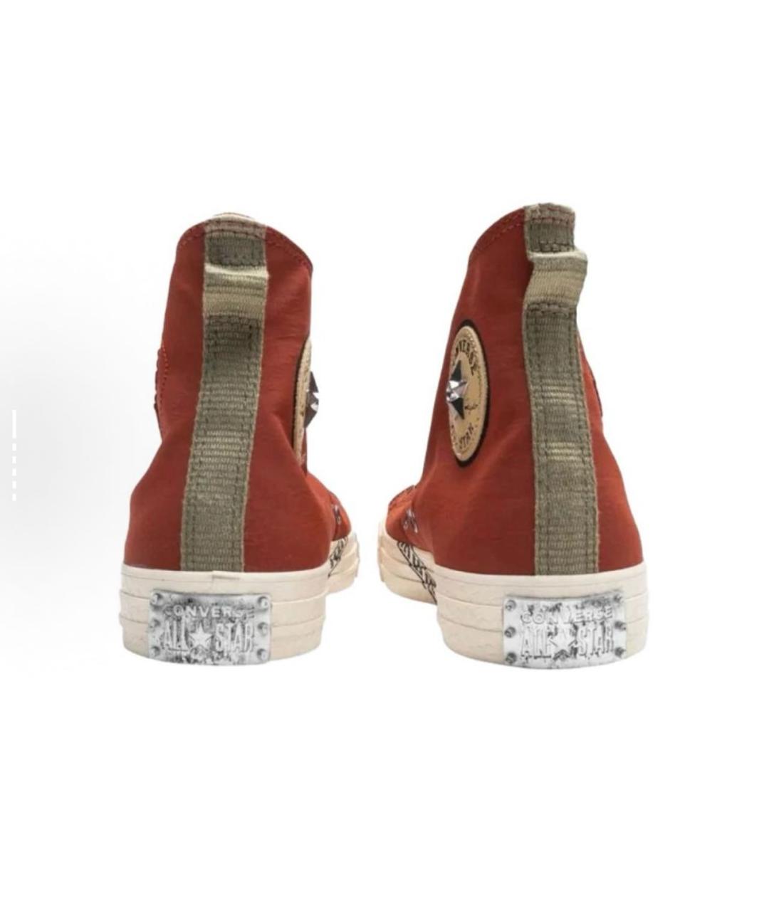 CONVERSE Бордовые текстильные высокие кроссовки / кеды, фото 4