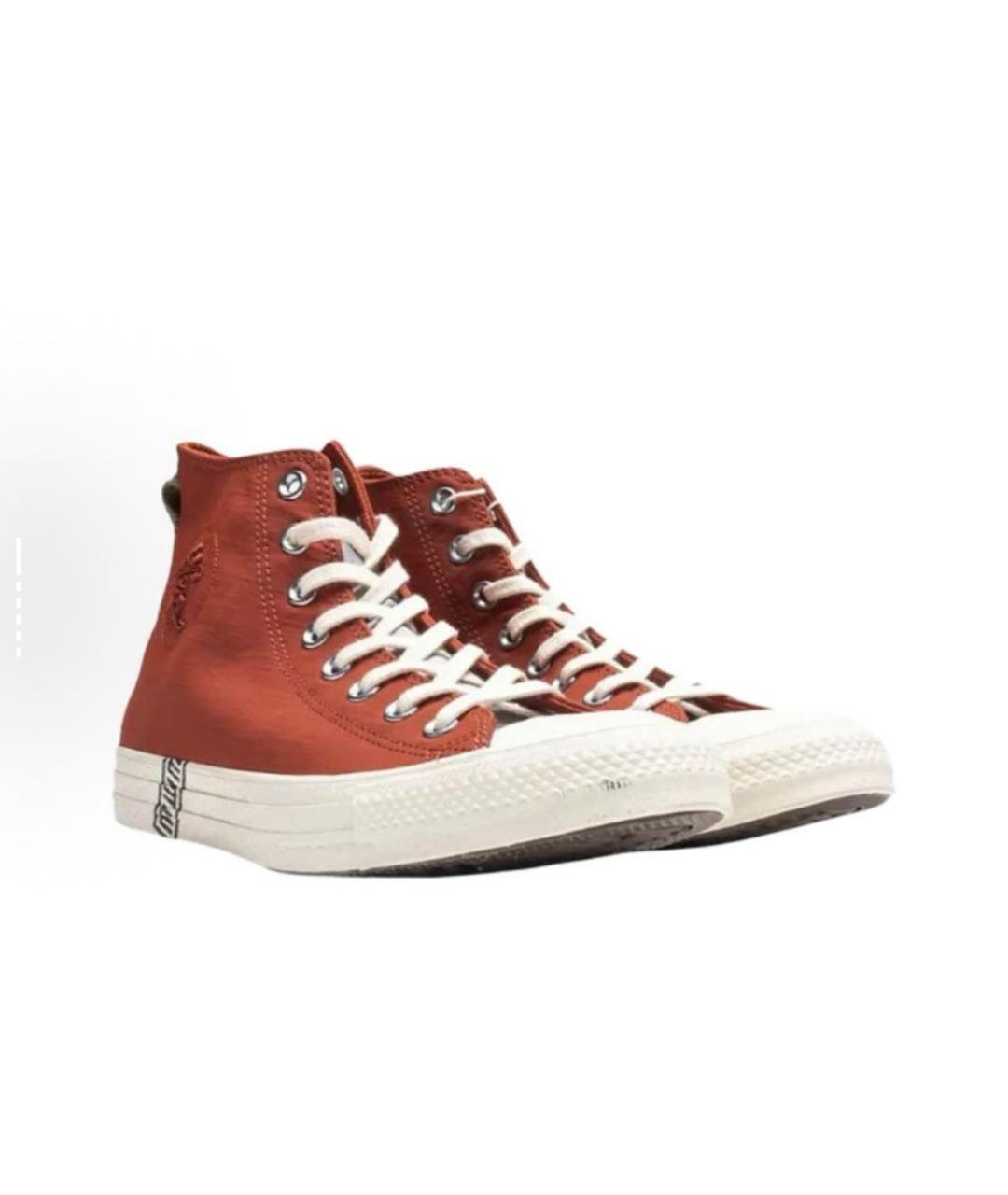 CONVERSE Бордовые текстильные высокие кроссовки / кеды, фото 8