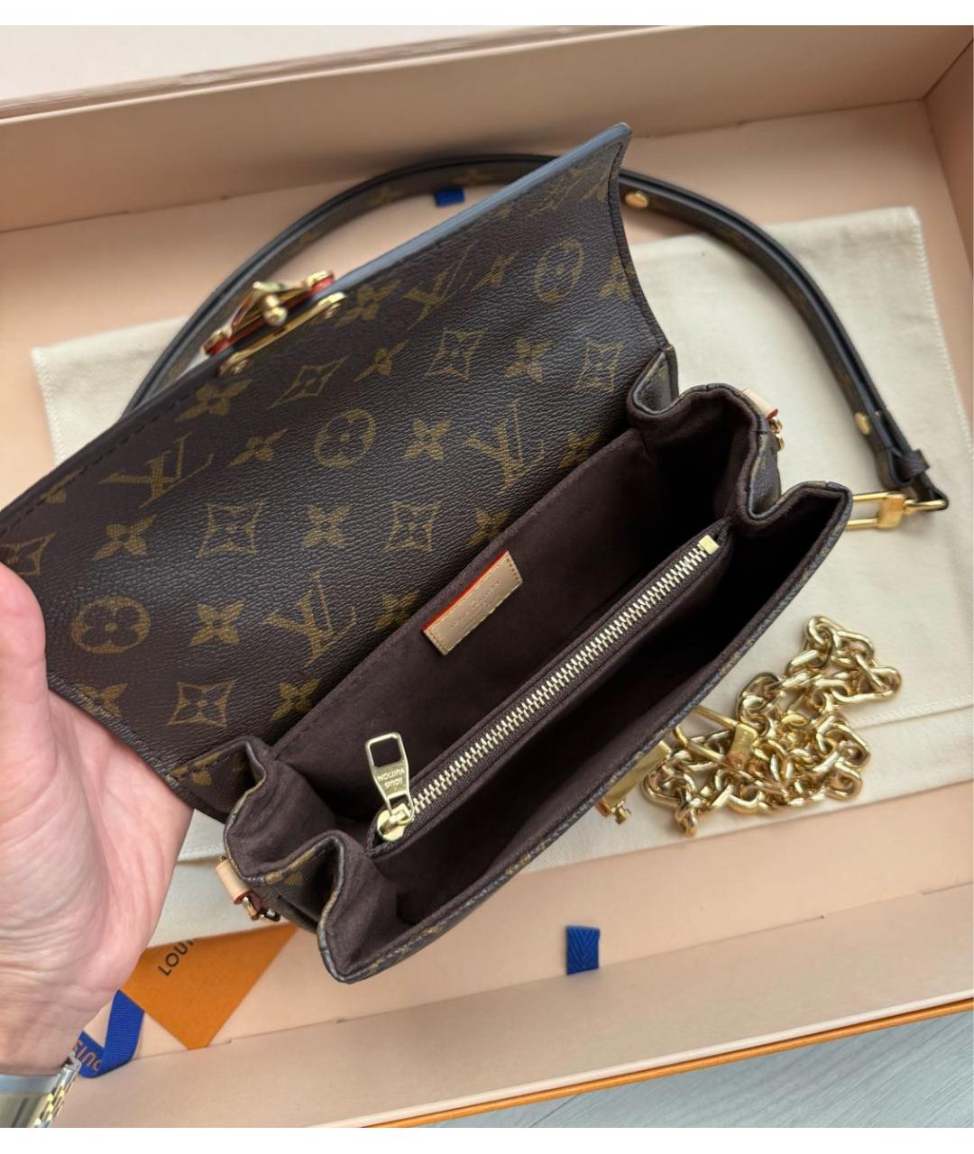 LOUIS VUITTON Коричневая сумка через плечо, фото 7