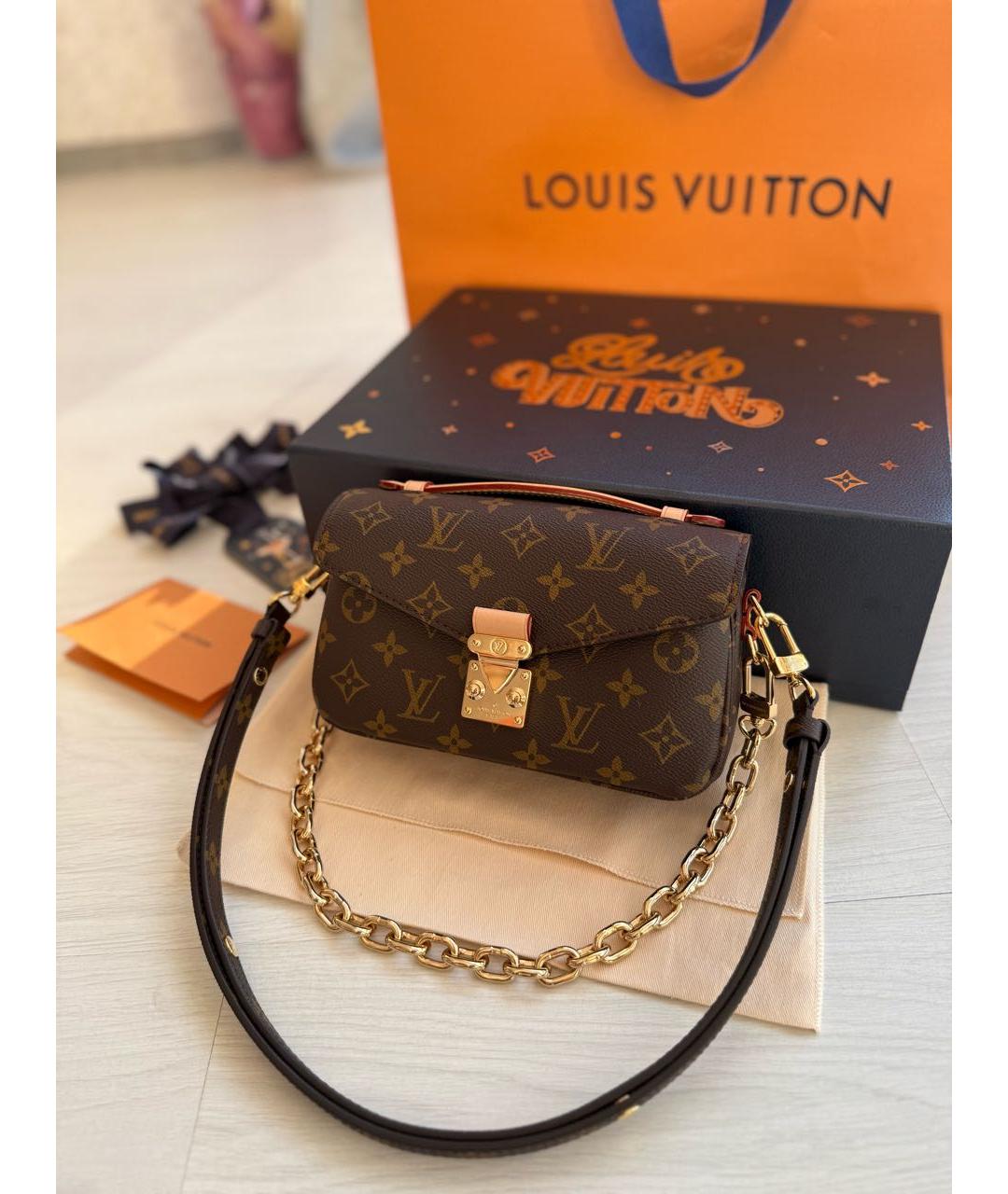 LOUIS VUITTON Коричневая сумка через плечо, фото 7