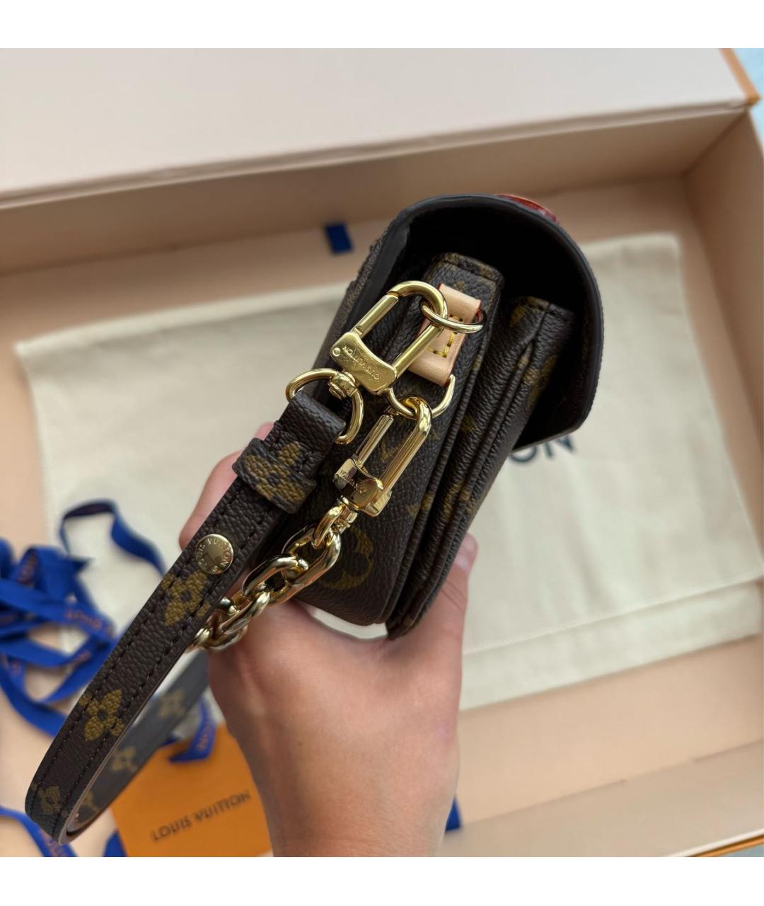 LOUIS VUITTON Коричневая сумка через плечо, фото 6