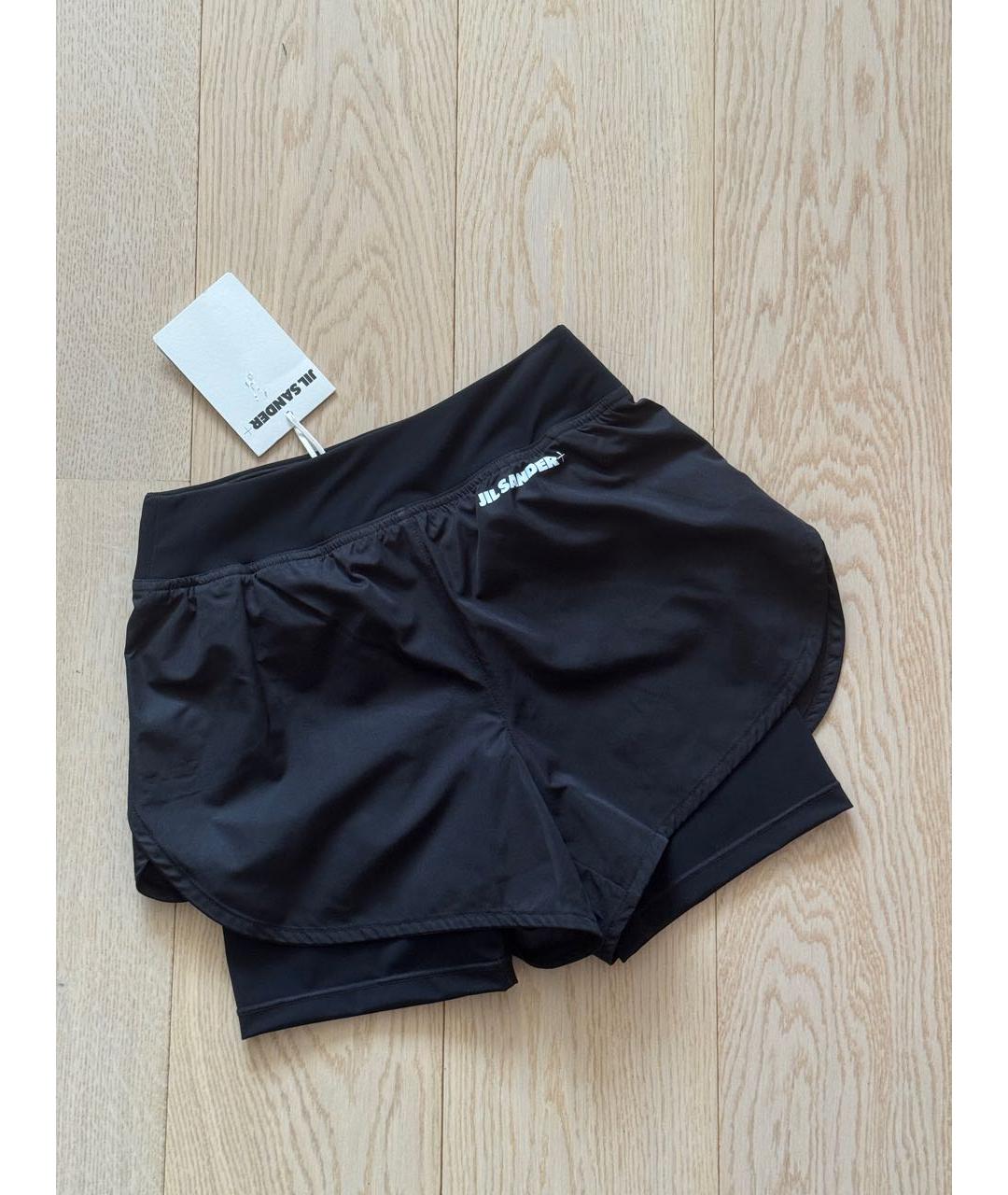JIL SANDER Черные полиамидовые спортивные брюки и шорты, фото 2