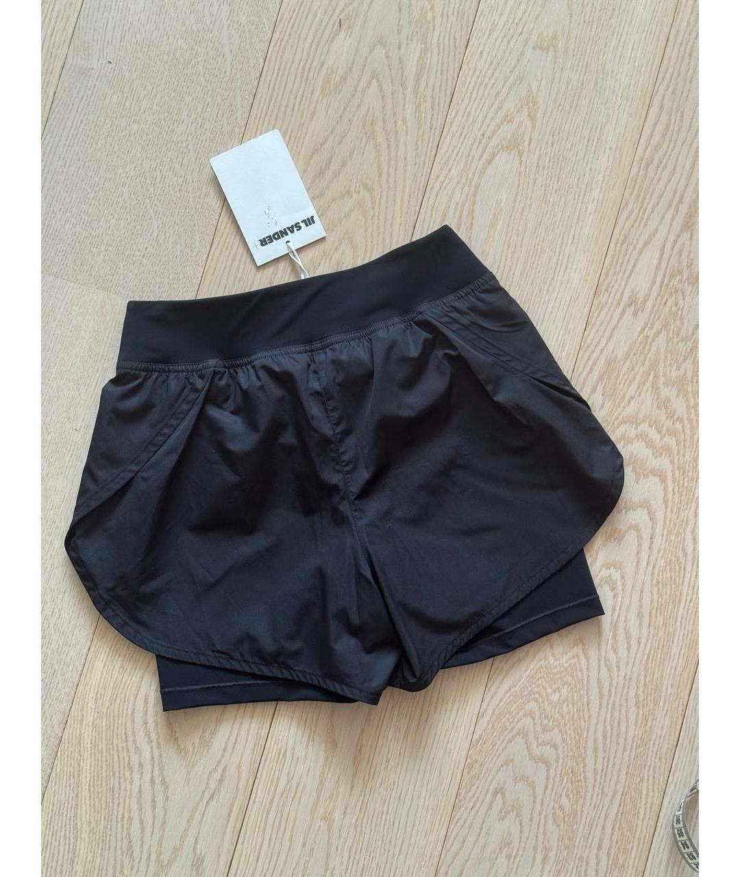 JIL SANDER Черные полиамидовые спортивные брюки и шорты, фото 3
