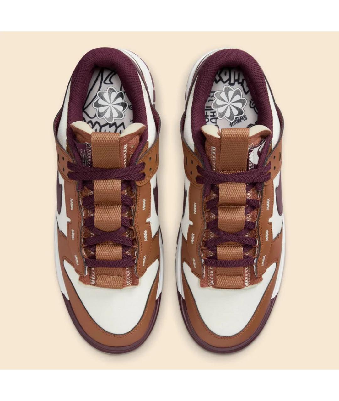 NIKE Коричневые кожаные кеды, фото 4