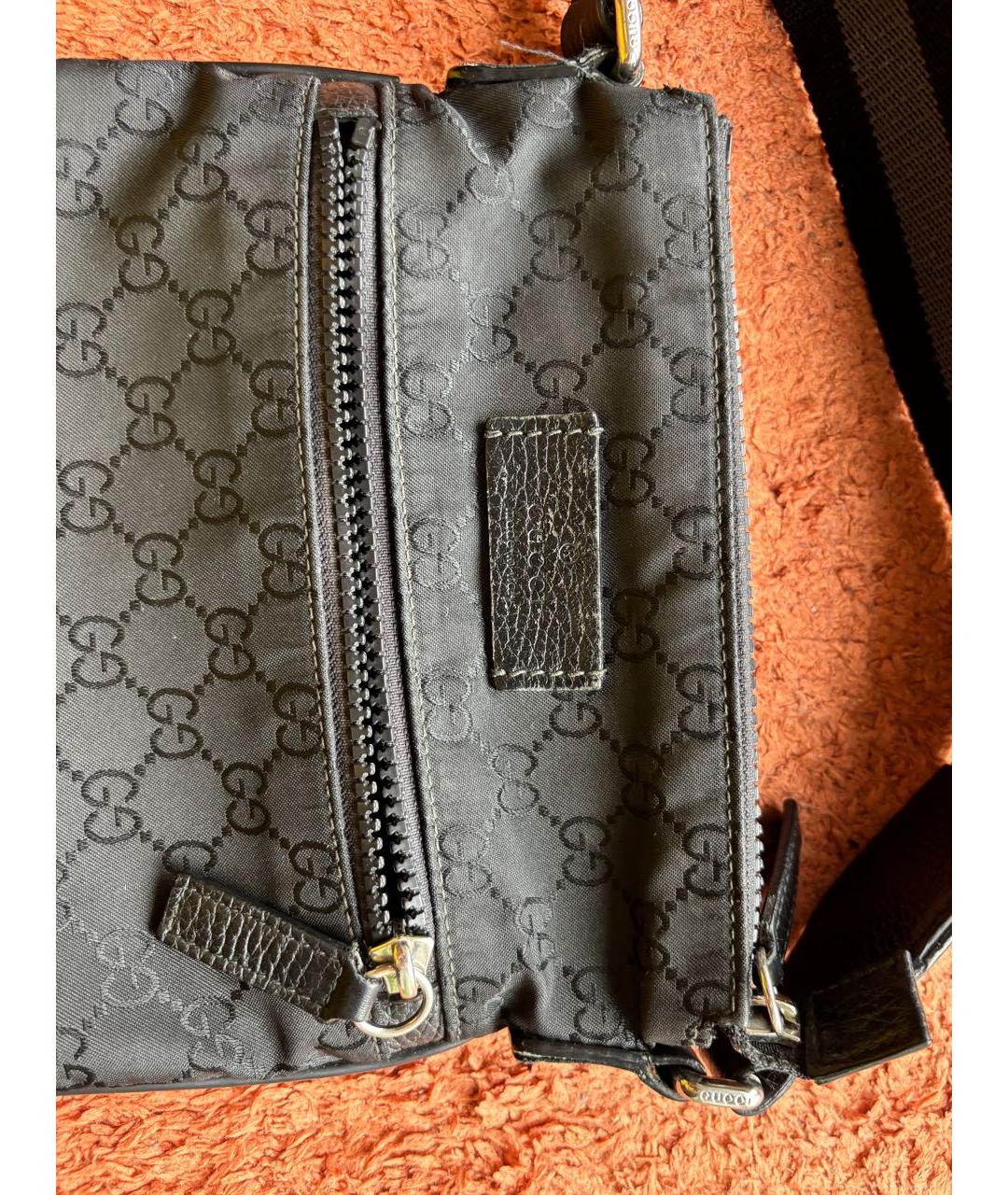 GUCCI Черная синтетическая сумка на плечо, фото 4