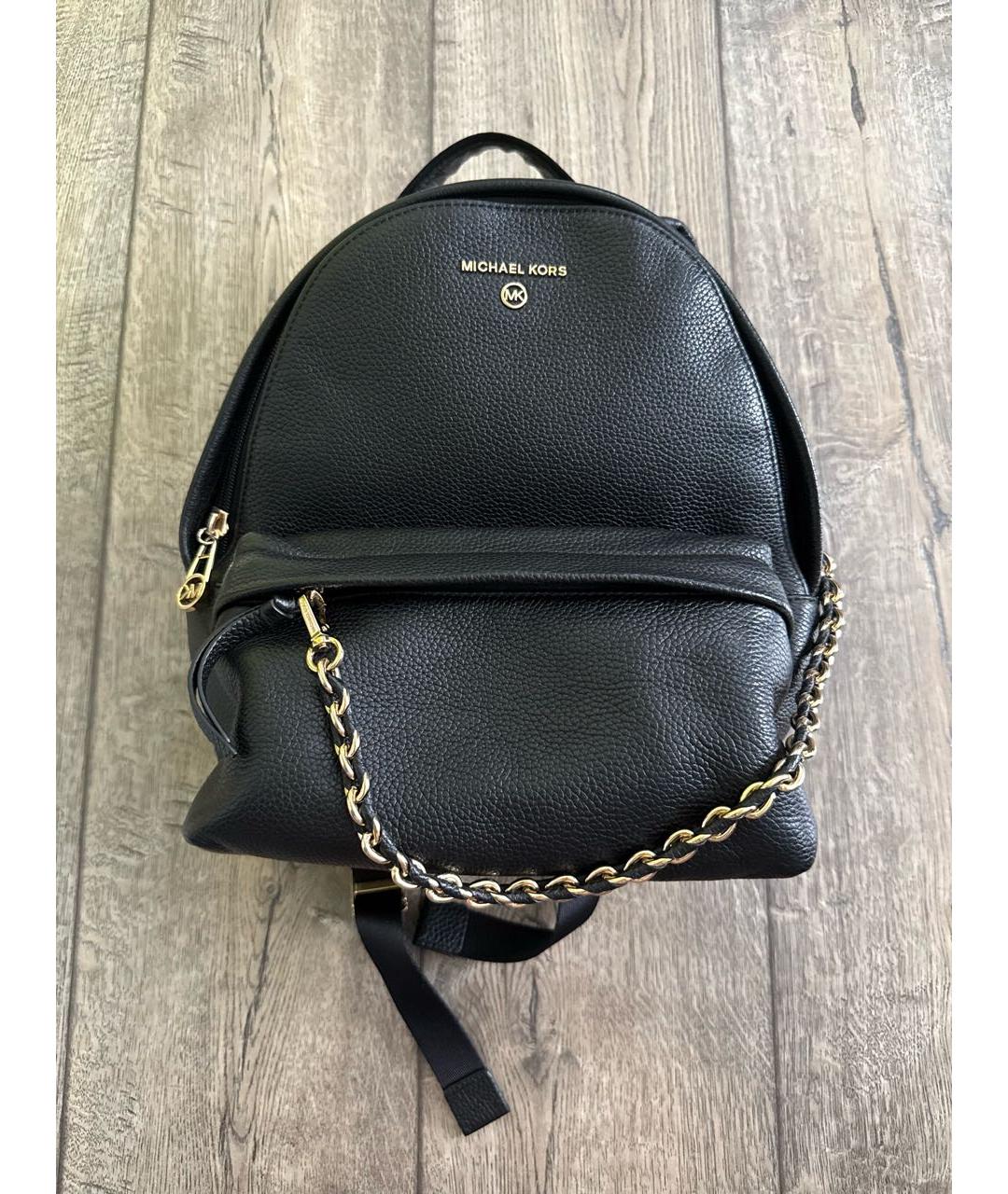 MICHAEL KORS Черный кожаный рюкзак, фото 5