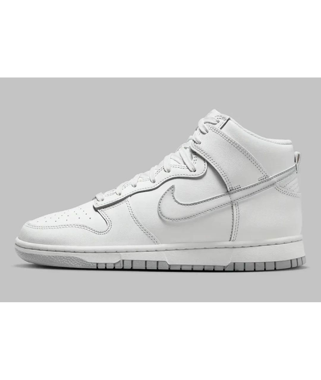 NIKE Белые кожаные высокие кроссовки / кеды, фото 9