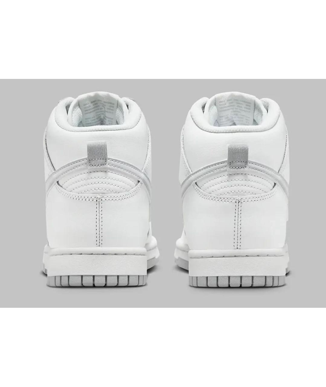 NIKE Белые кожаные высокие кроссовки / кеды, фото 7