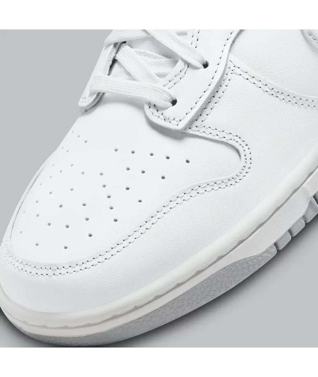 NIKE Белые кожаные высокие кроссовки / кеды, фото 6