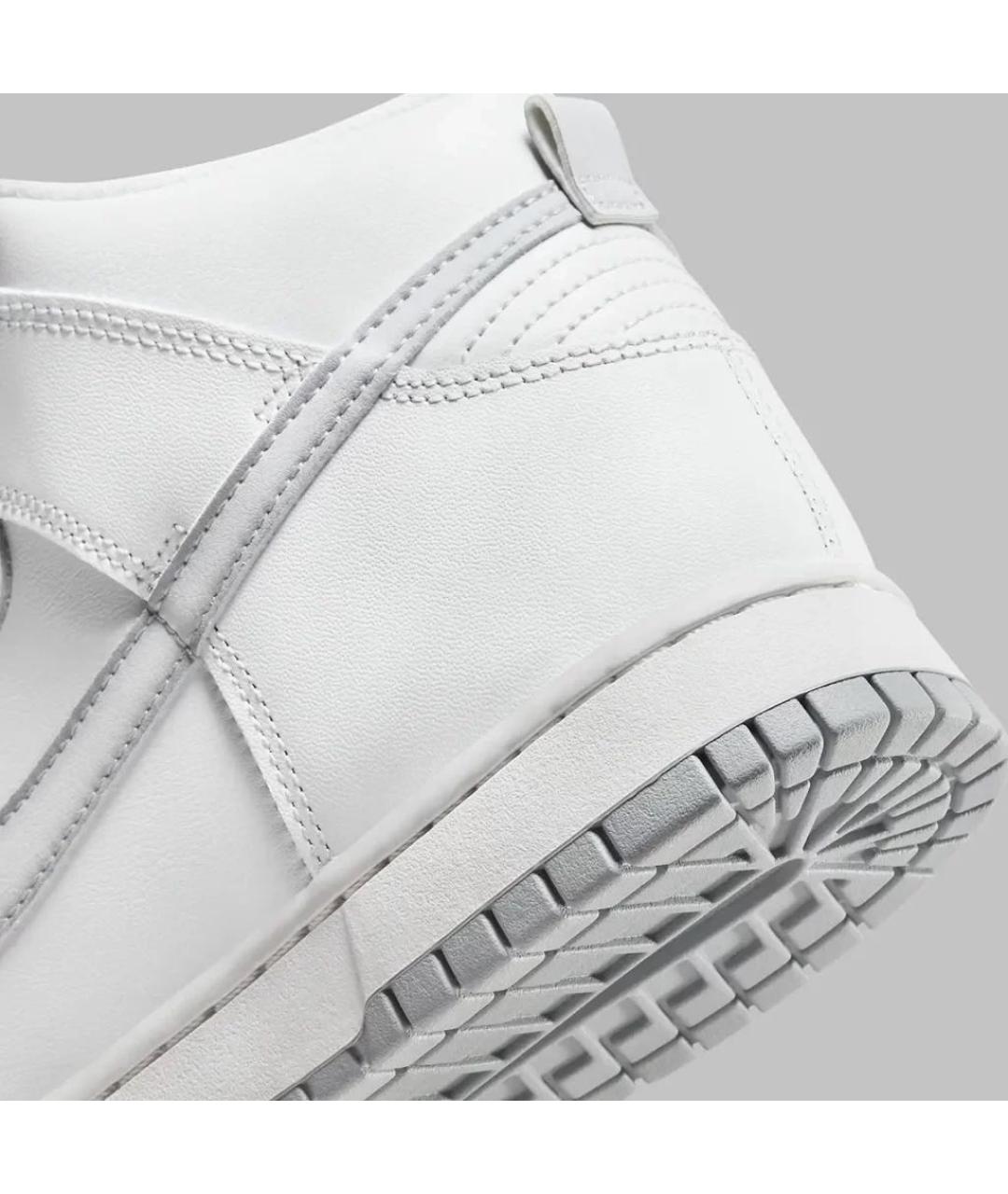 NIKE Белые кожаные высокие кроссовки / кеды, фото 8