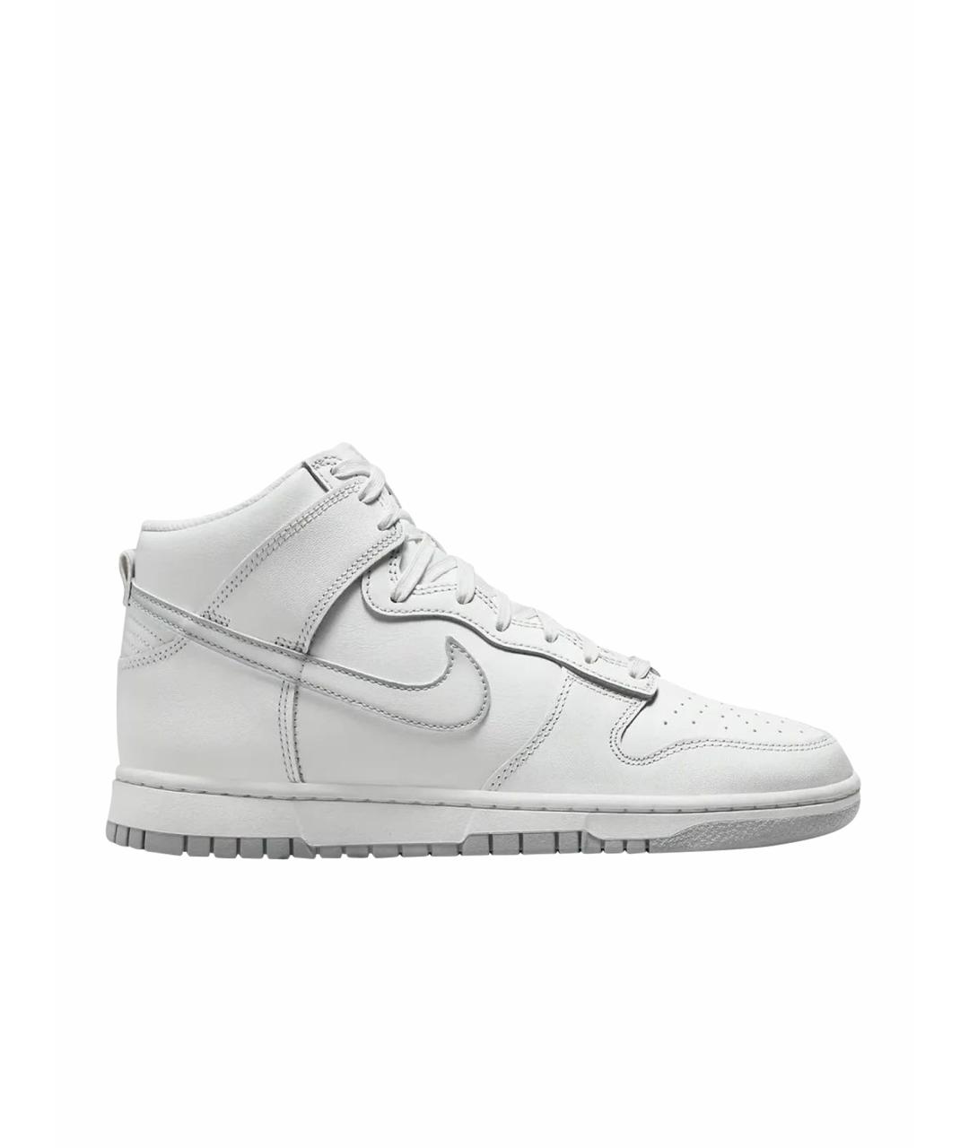 NIKE Белые кожаные высокие кроссовки / кеды, фото 1