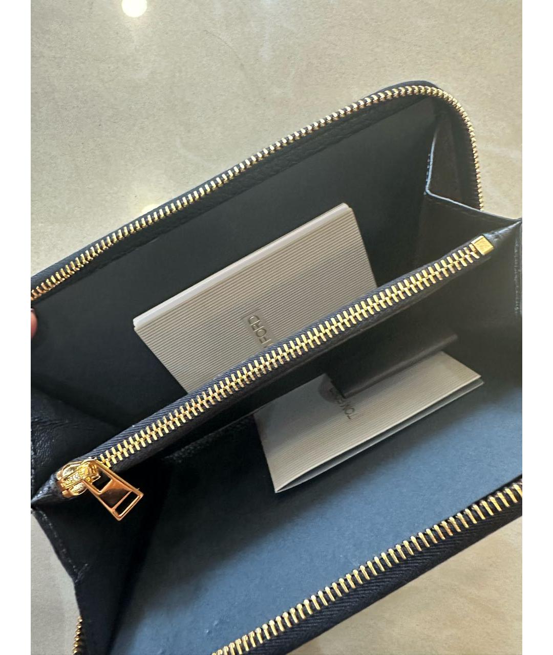TOM FORD Черный кожаный кошелек, фото 4