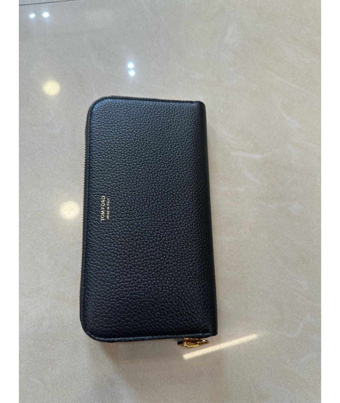 TOM FORD Черный кожаный кошелек, фото 2