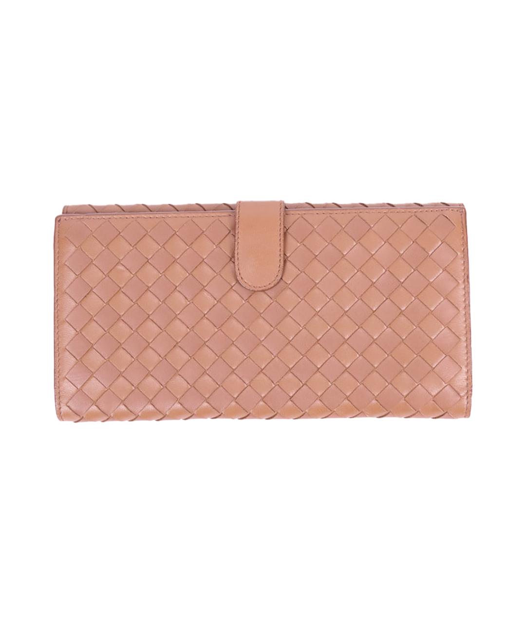 BOTTEGA VENETA Коричневый кожаный кошелек, фото 1