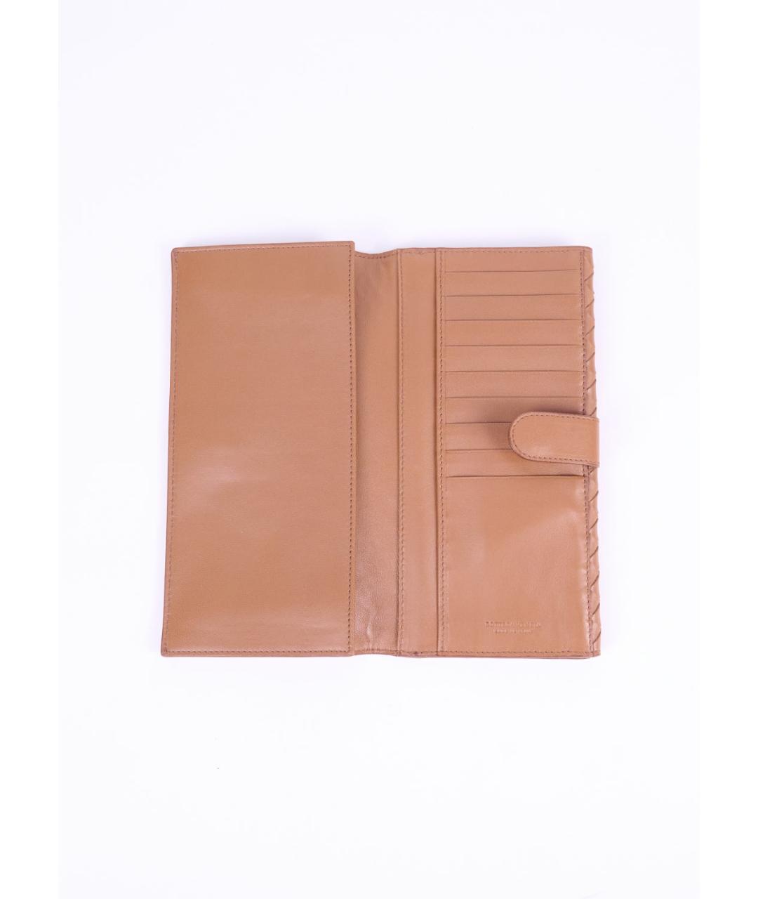 BOTTEGA VENETA Коричневый кожаный кошелек, фото 4