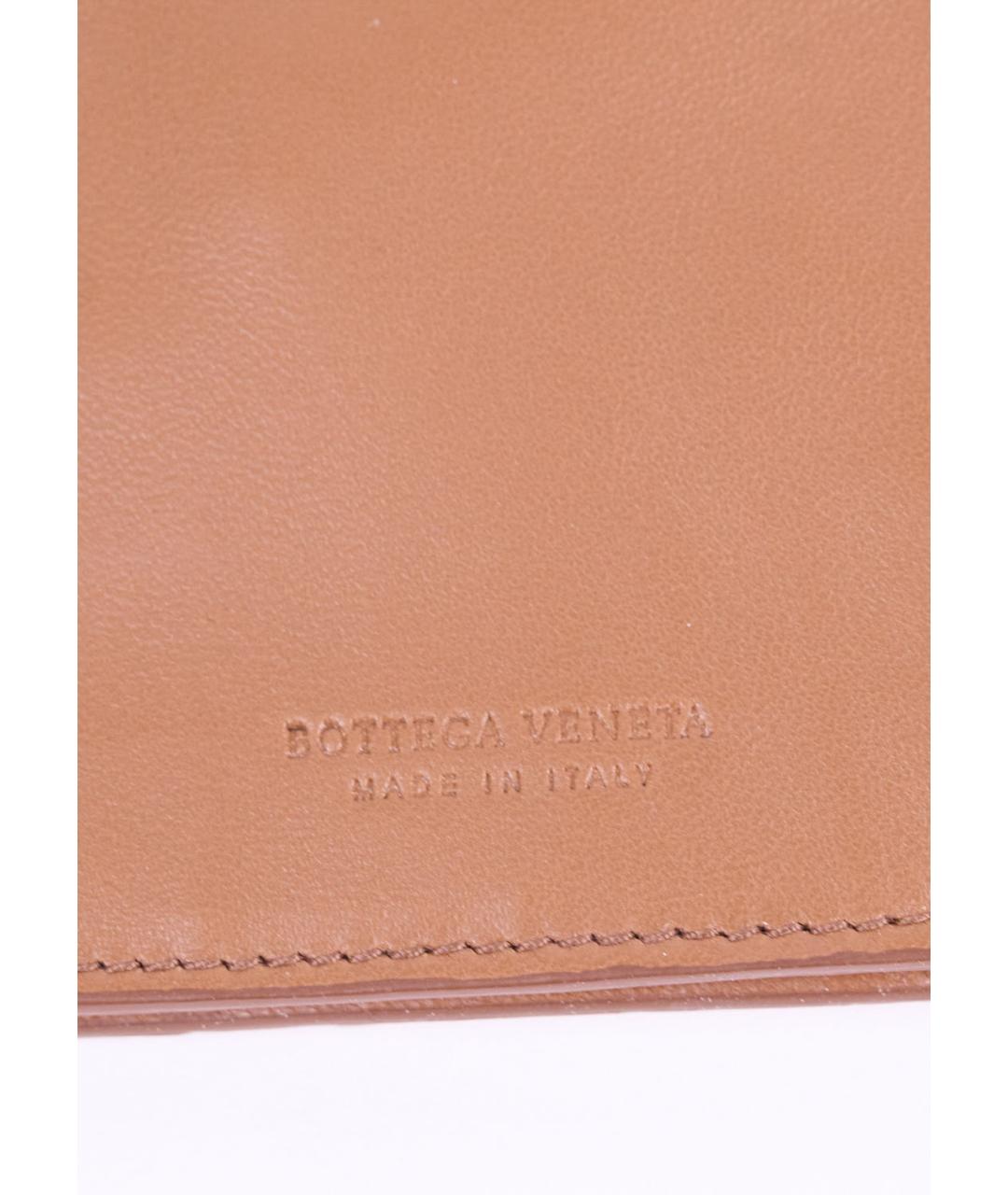 BOTTEGA VENETA Коричневый кожаный кошелек, фото 5