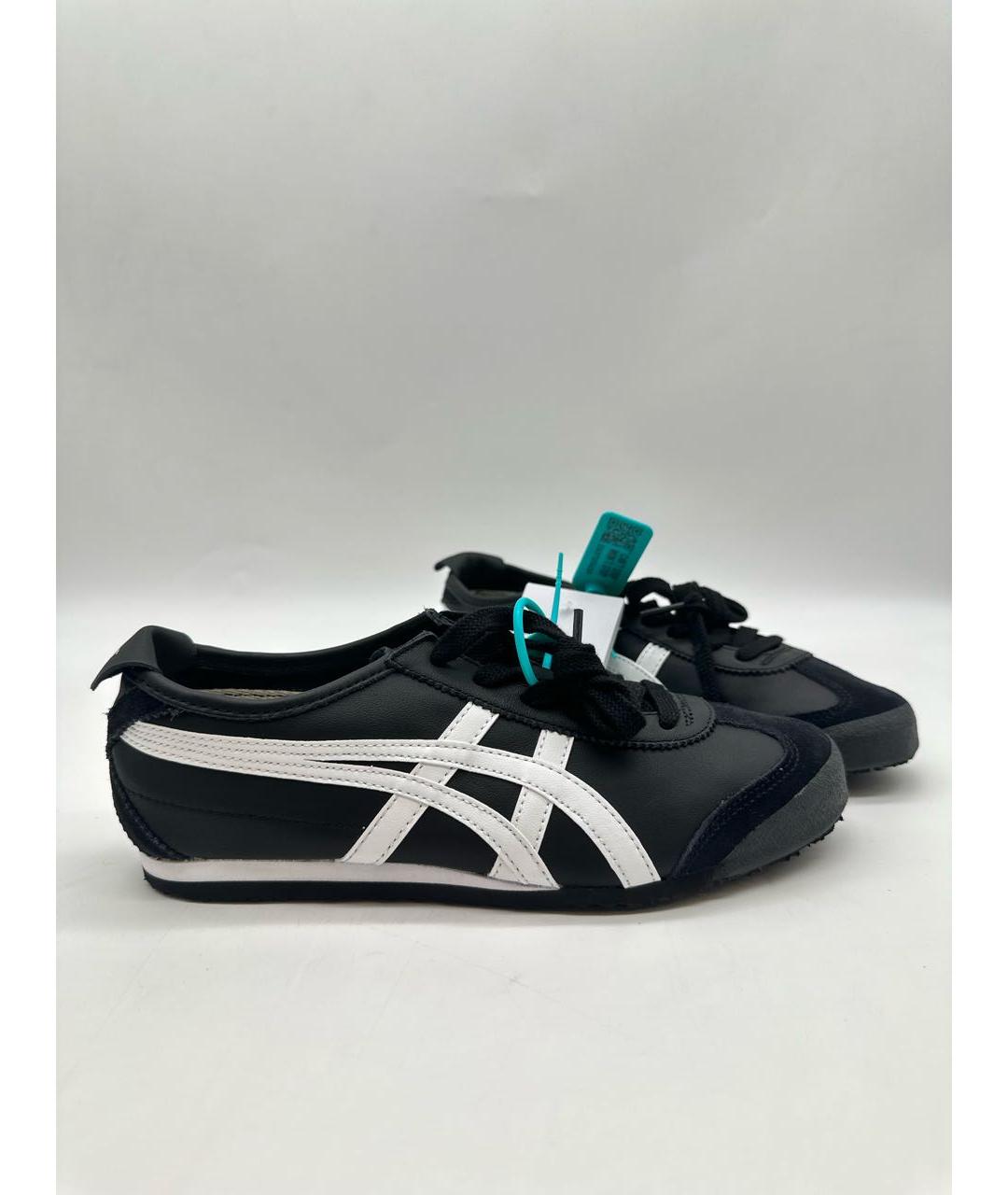 ONITSUKA TIGER Черные кожаные низкие кроссовки / кеды, фото 9