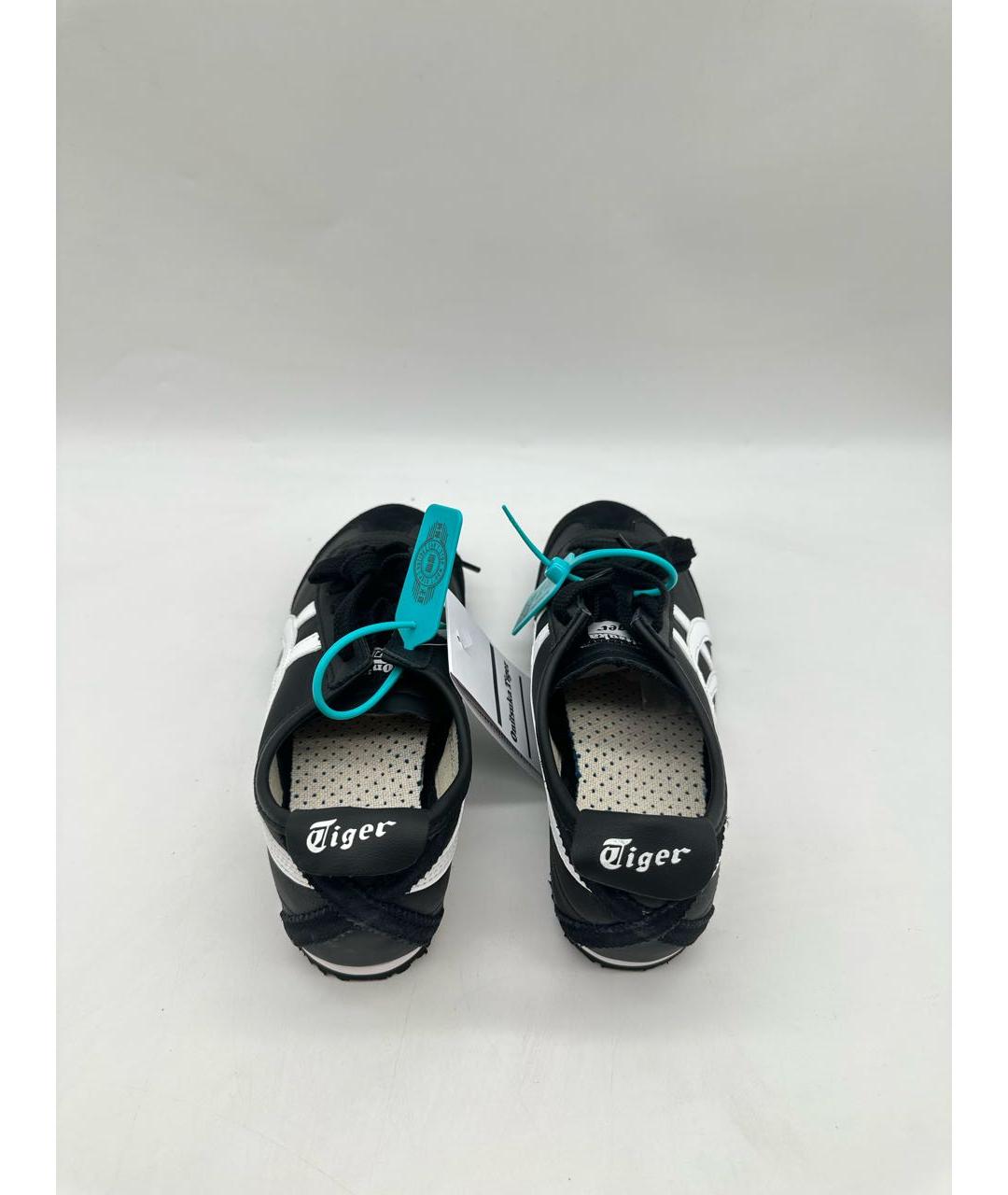 ONITSUKA TIGER Черные кожаные низкие кроссовки / кеды, фото 4
