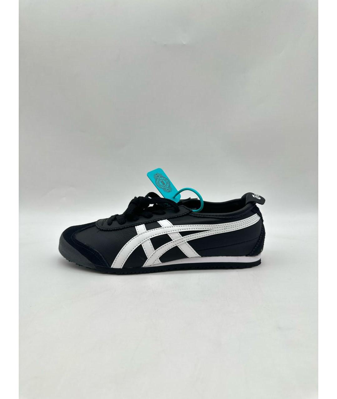 ONITSUKA TIGER Черные кожаные низкие кроссовки / кеды, фото 5