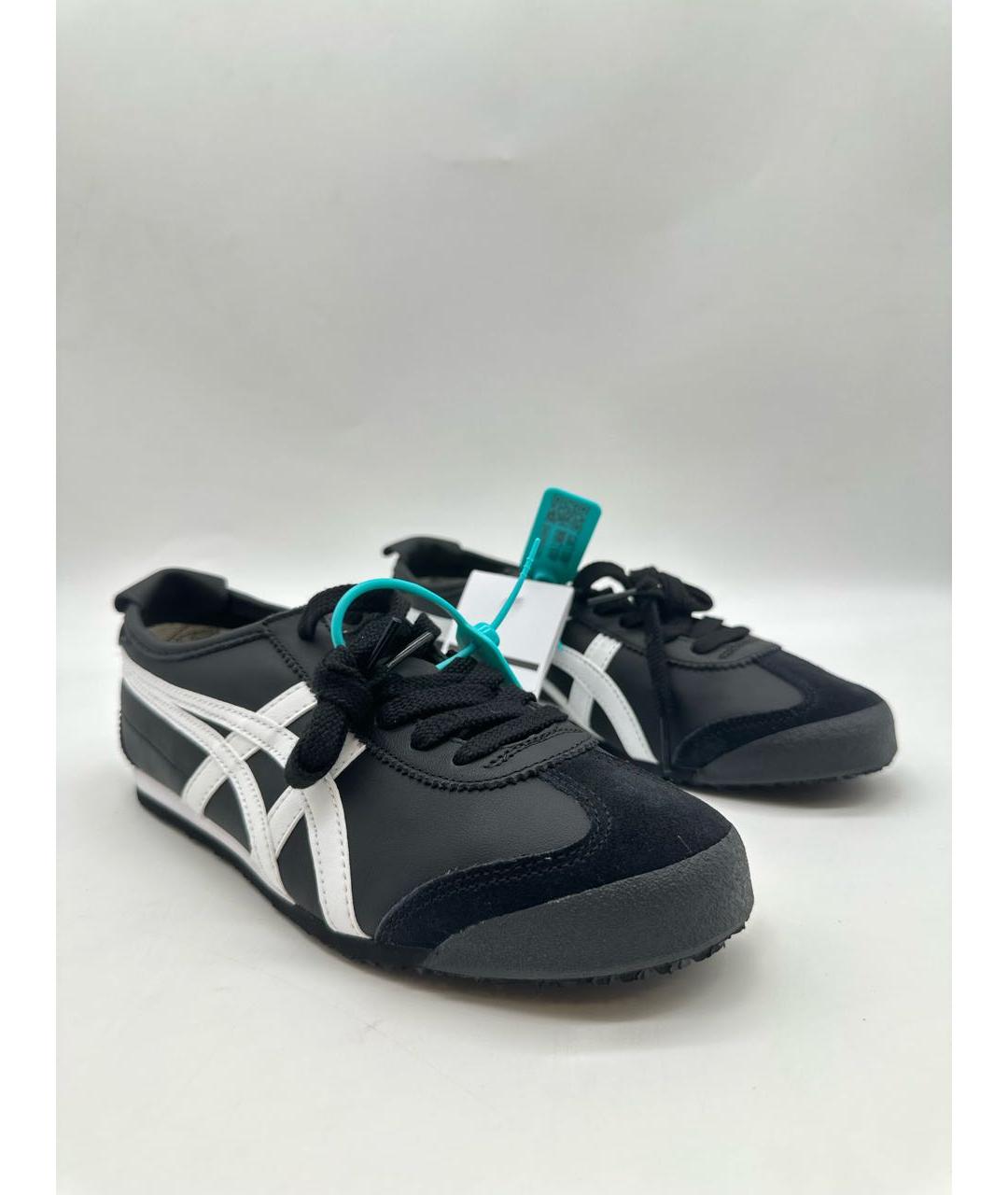 ONITSUKA TIGER Черные кожаные низкие кроссовки / кеды, фото 6