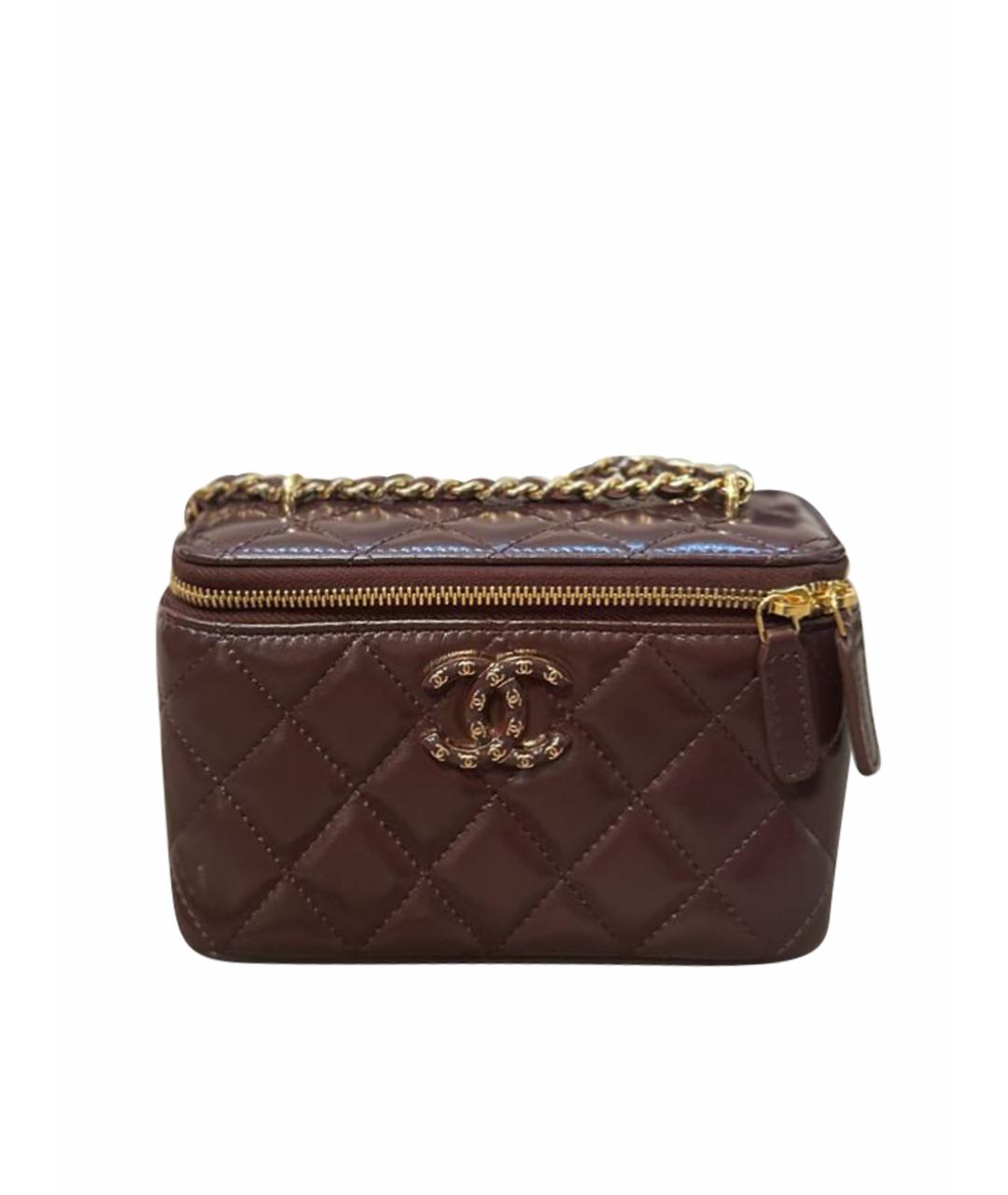 CHANEL Коричневая кожаная сумка через плечо, фото 1