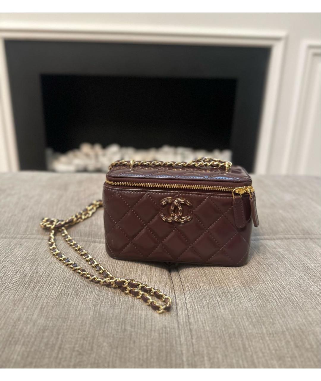 CHANEL Коричневая кожаная сумка через плечо, фото 6
