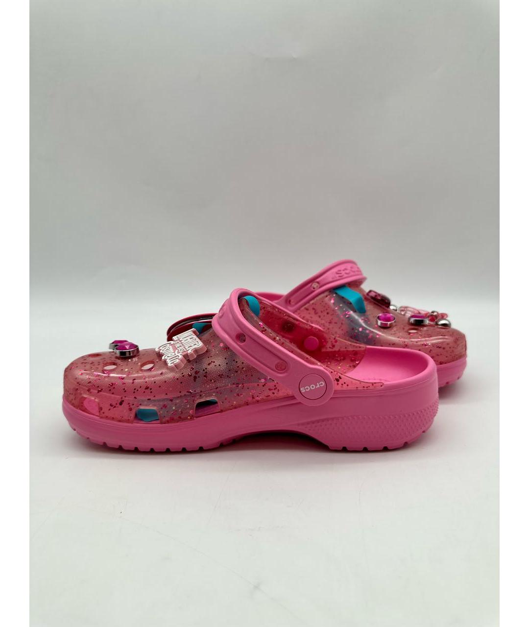 CROCS Розовые резиновые сабо, фото 3