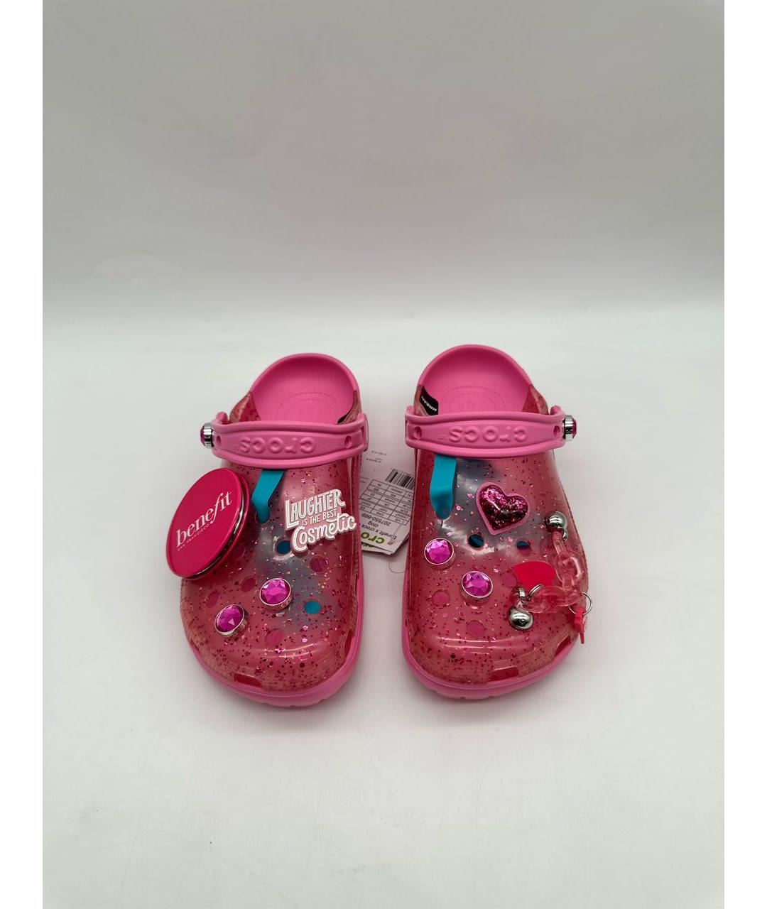 CROCS Розовые резиновые сабо, фото 2