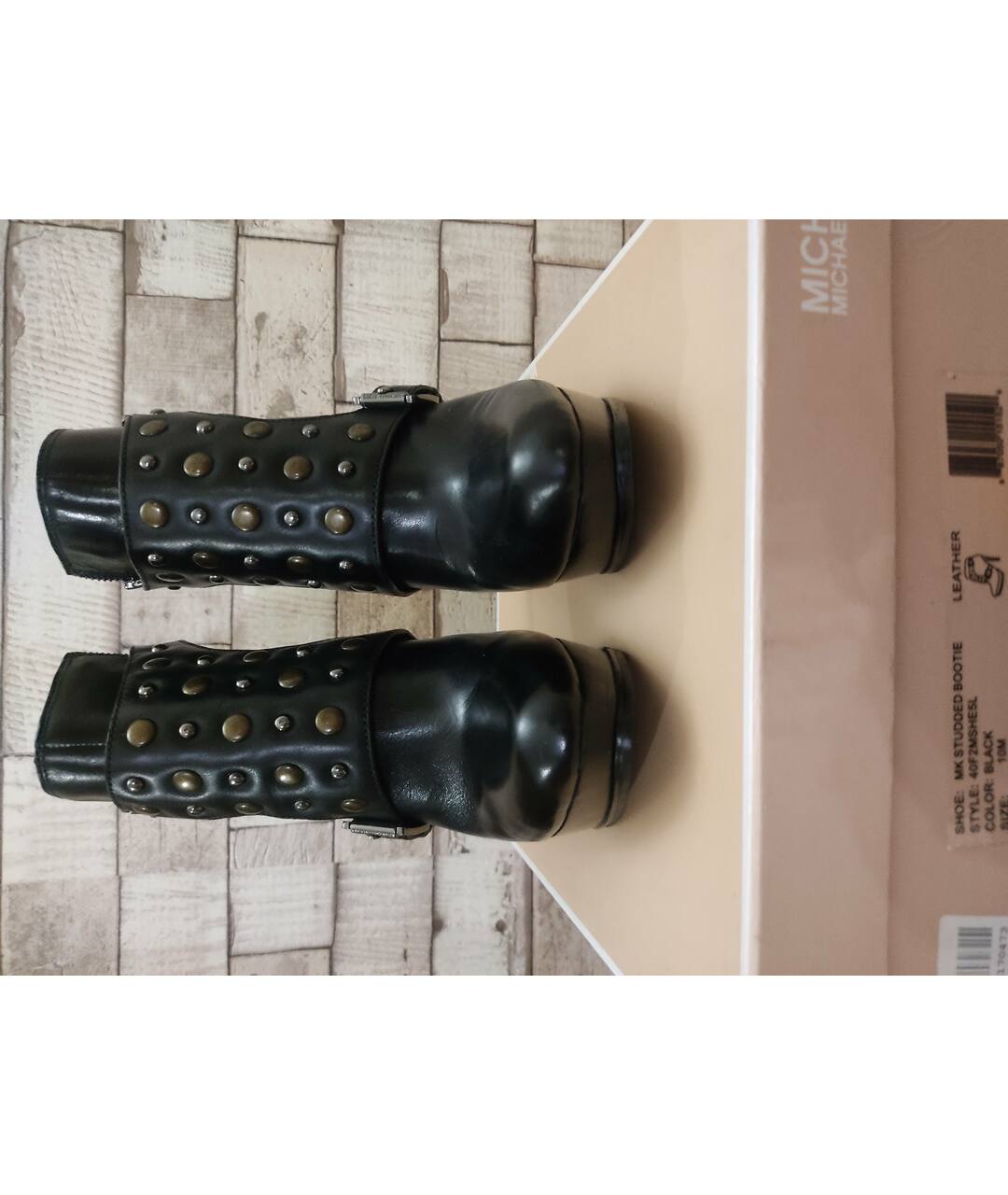 MICHAEL KORS Черные кожаные ботильоны, фото 8