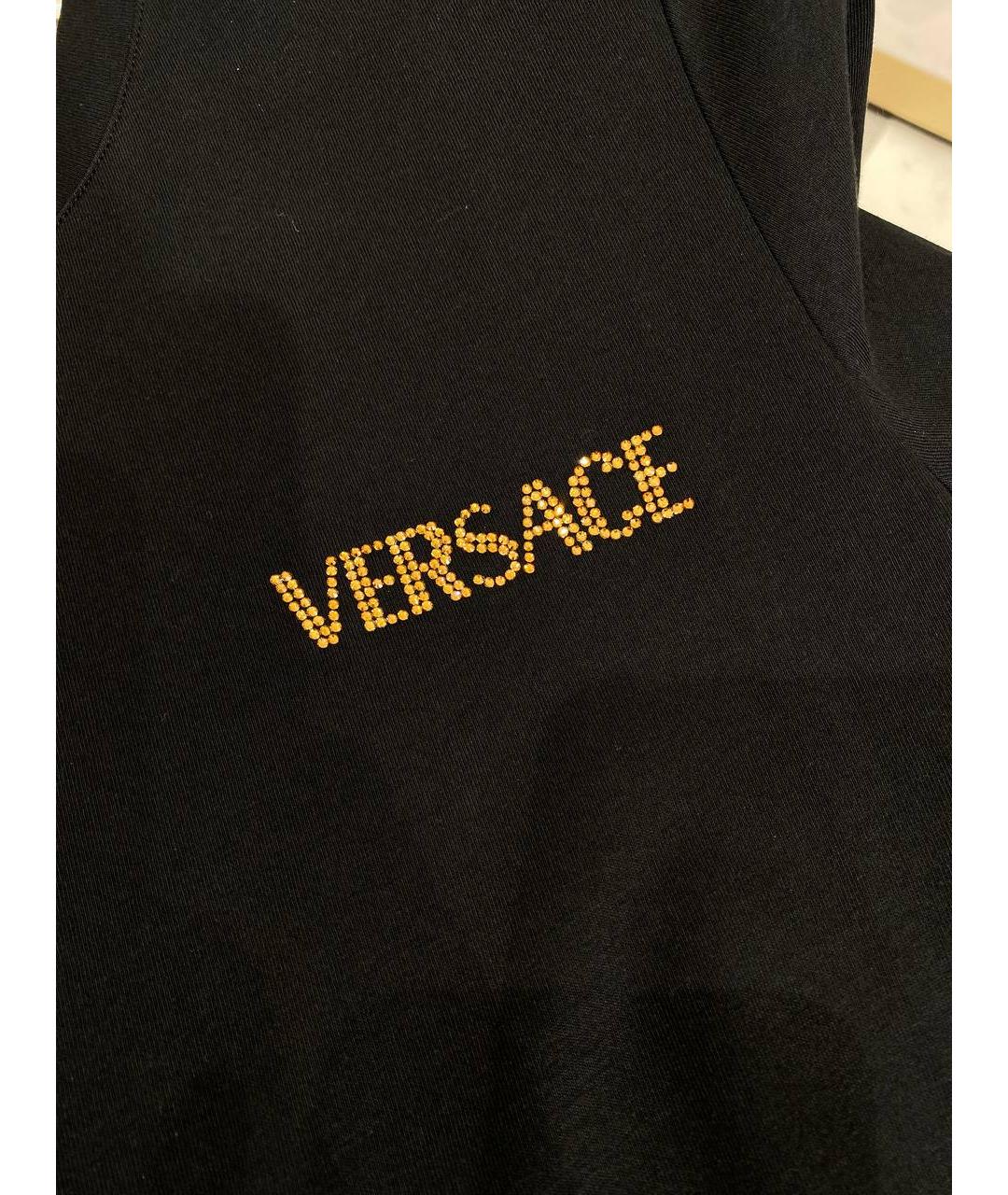 VERSACE Черная хлопковая футболка, фото 3