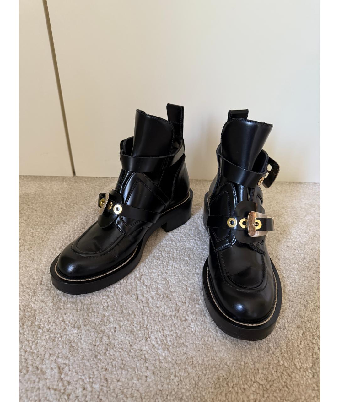 BALENCIAGA Черные кожаные ботинки, фото 2